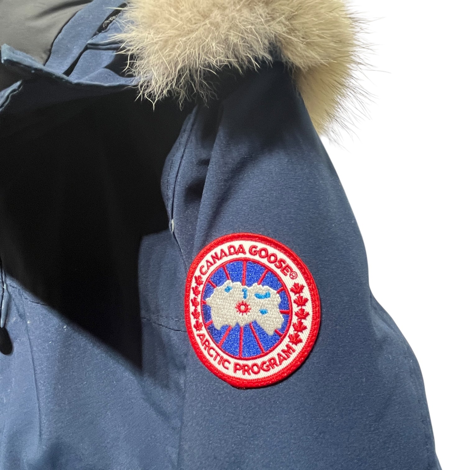 CANADA GOOSE/Coat/S/Cotton/NVY/FUR HOOD DETAIL view 7