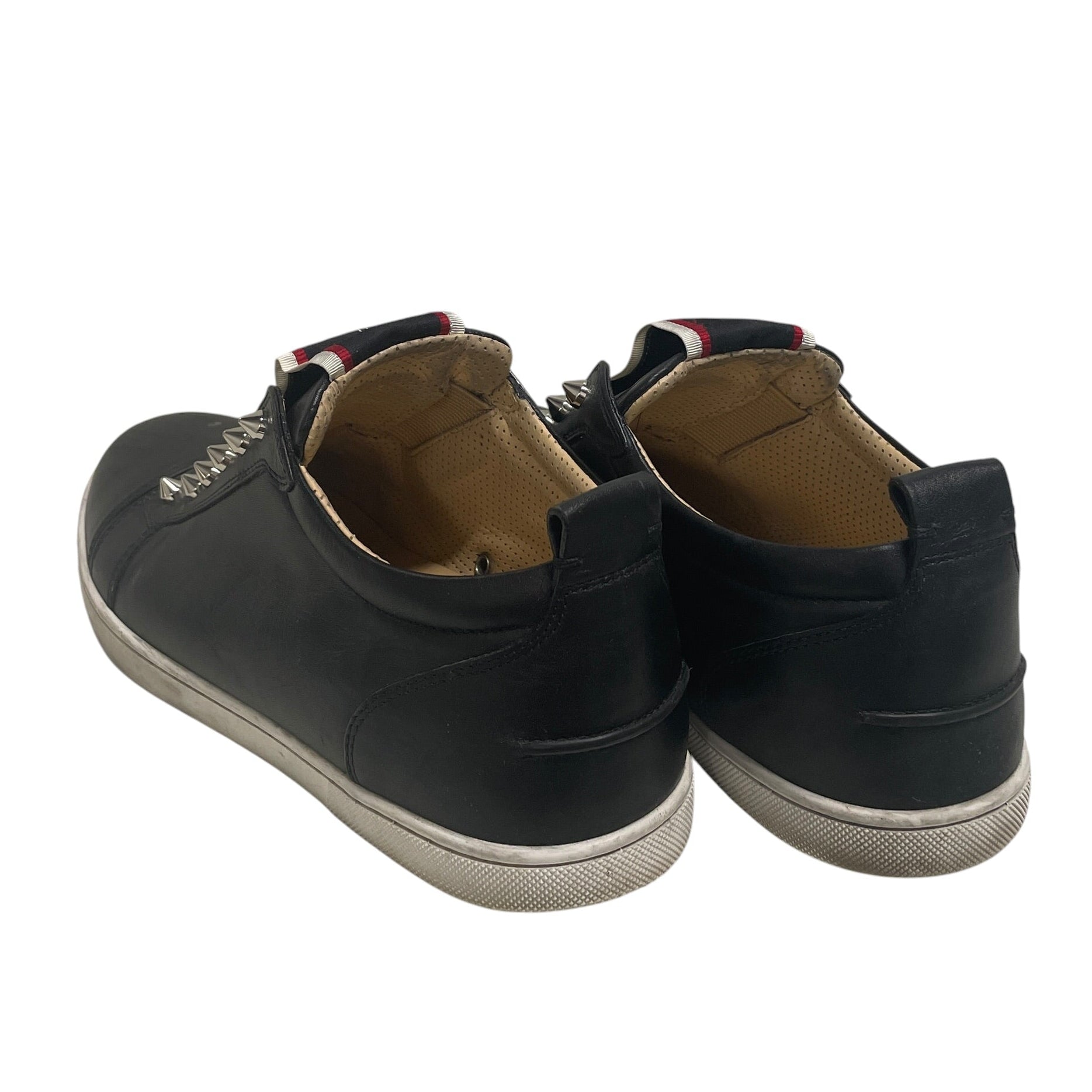 Christian Louboutin/Low-Sneakers/EU 41.5/Leather/BLK/spike studs view 2