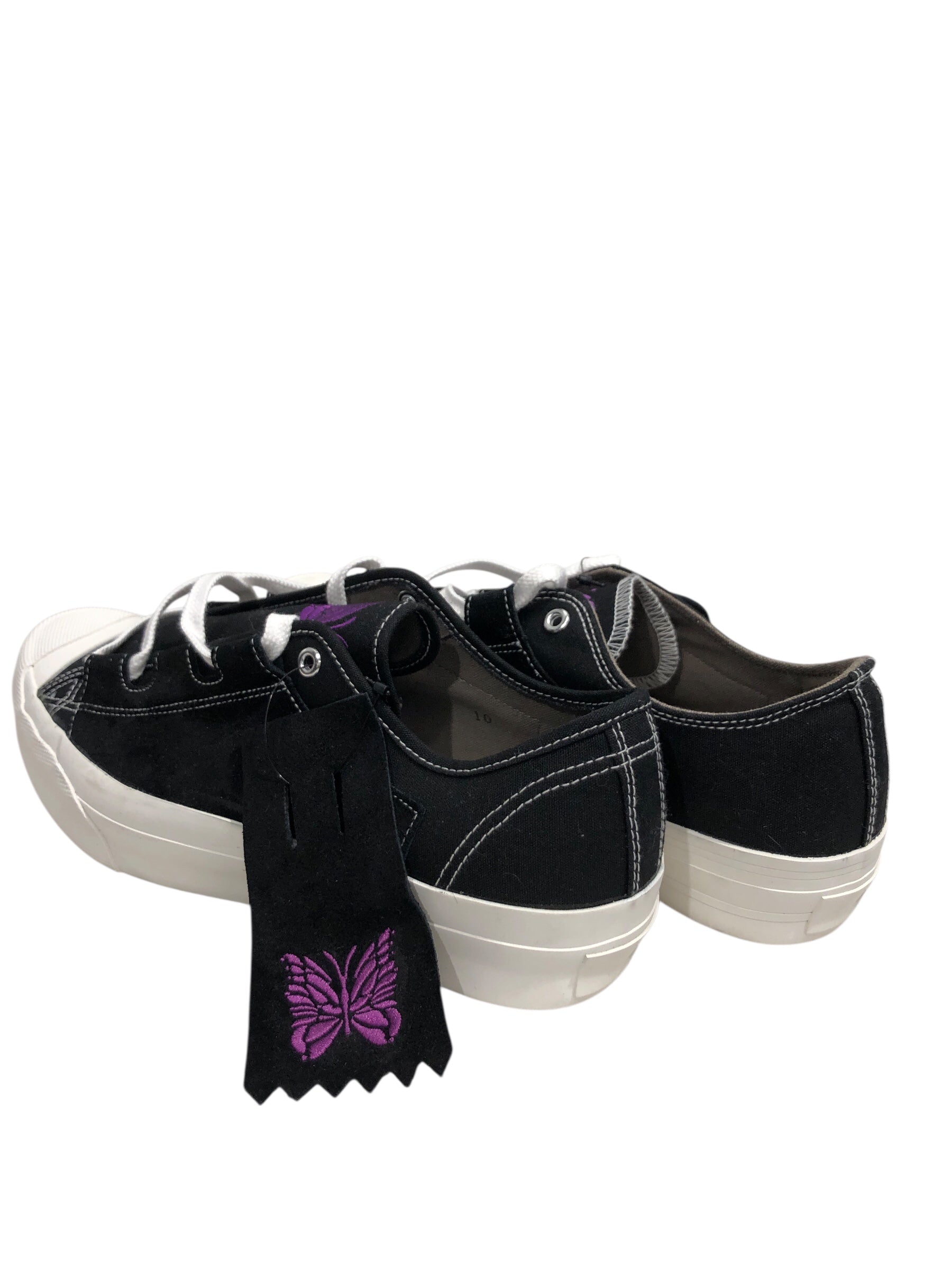 Needles/Low-Sneakers/US 10/Cotton/BLK/ghillie low top clean view 2