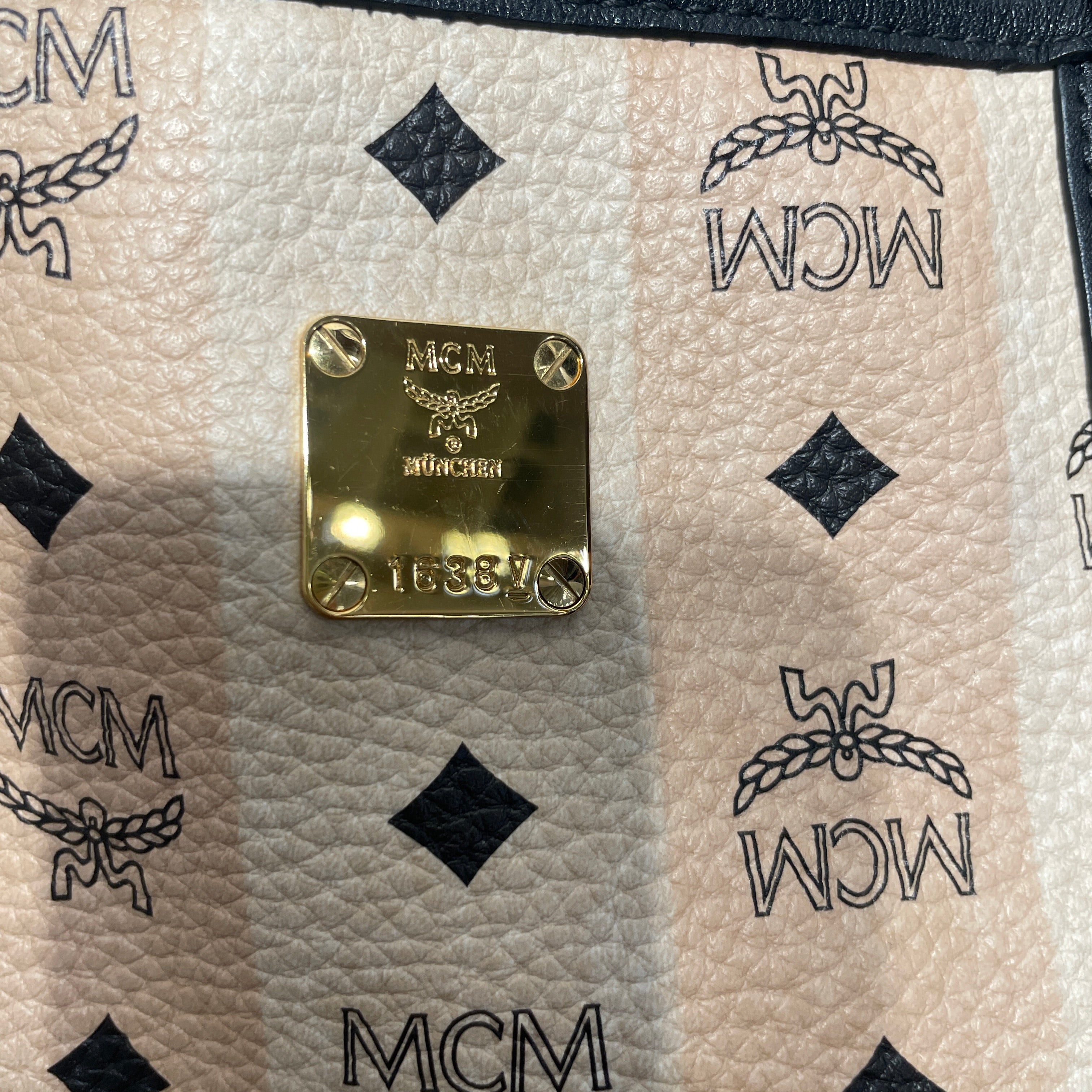 MCM/Tote Bag/Monogram/Leather/BEG/SHOPPER TOTE view 4