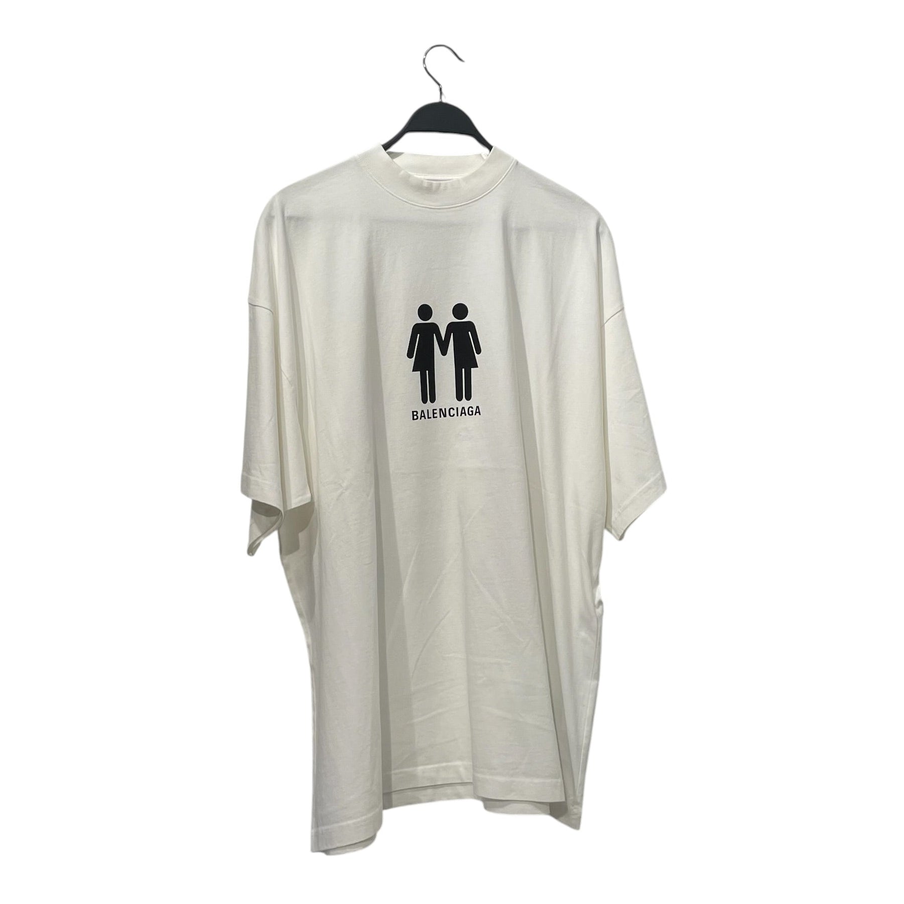 BALENCIAGA/T-Shirt/4/Cotton/WHT/boy girl view 1