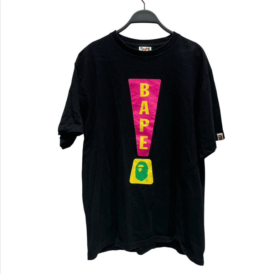A BATHING APE/T-Shirt/XL/Cotton/BLK/BAPE EXCLAMATION view 1