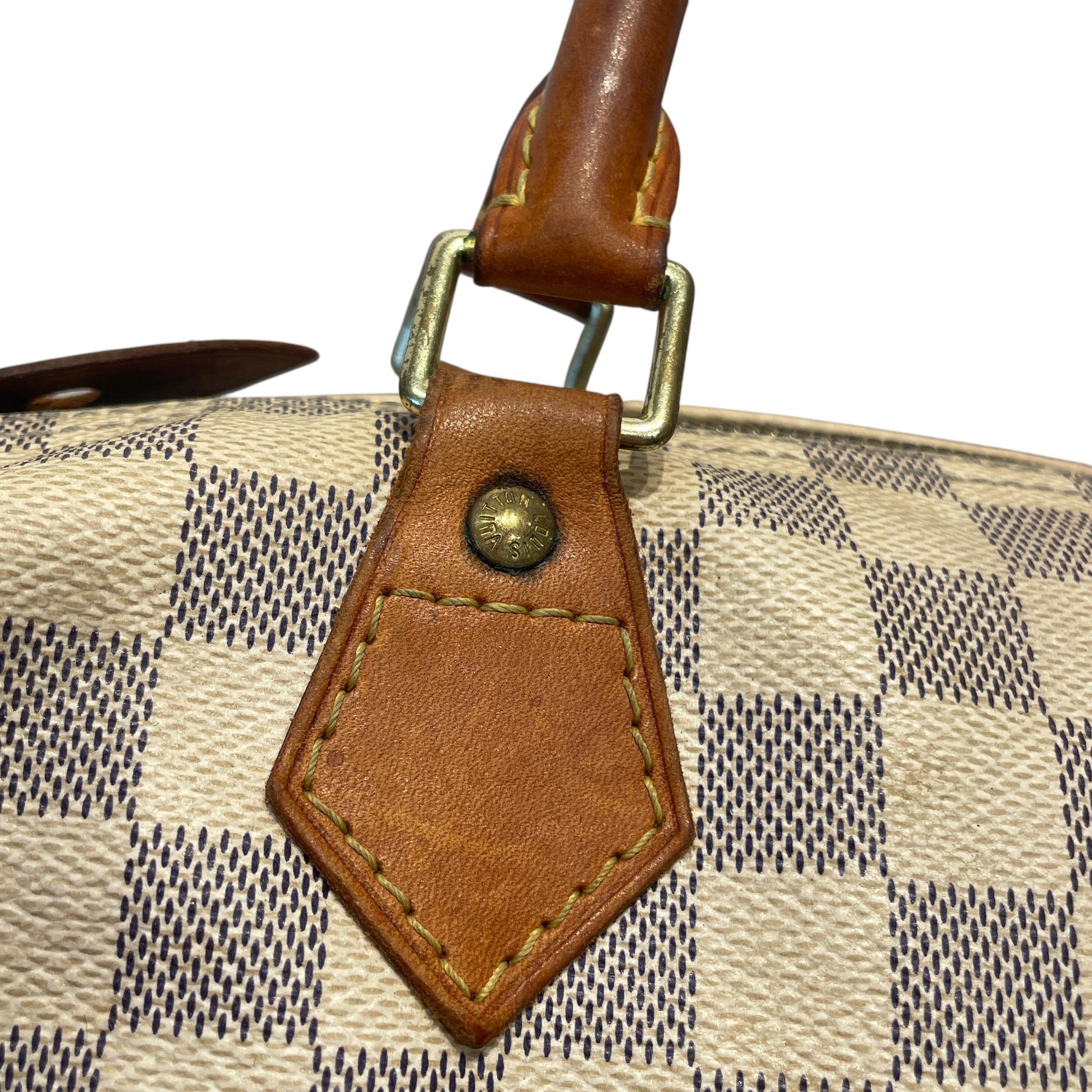 LOUIS VUITTON/Bag/Hombre Check/Leather/CRM/DAMIER AZUR SPEEDY 30 view 5