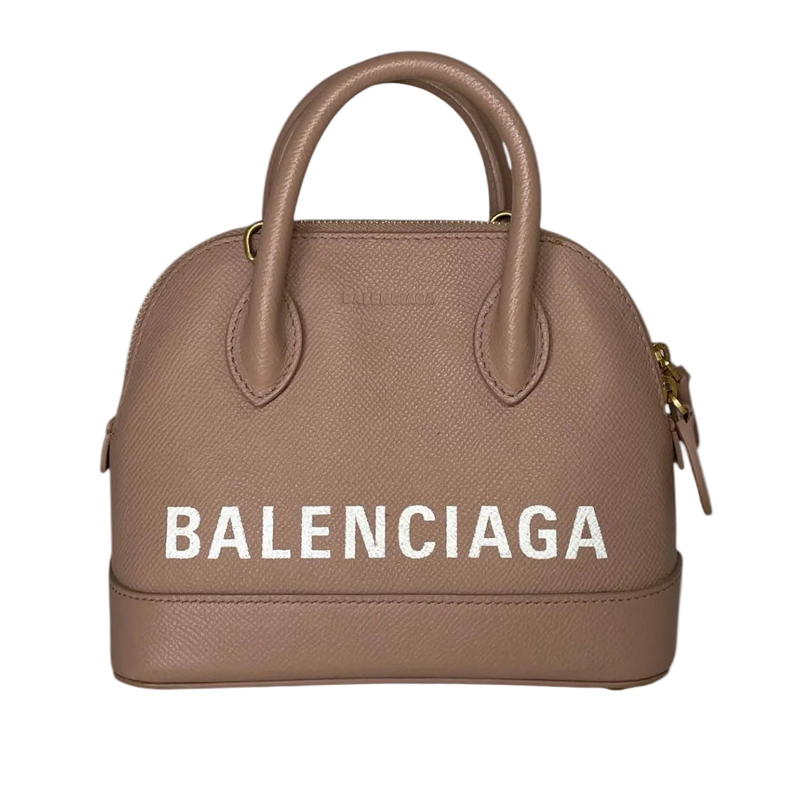 BALENCIAGA/Bag/Leather/PNK/BEIGE-PNK/WHT LOGO/DOME SHAPE view 1