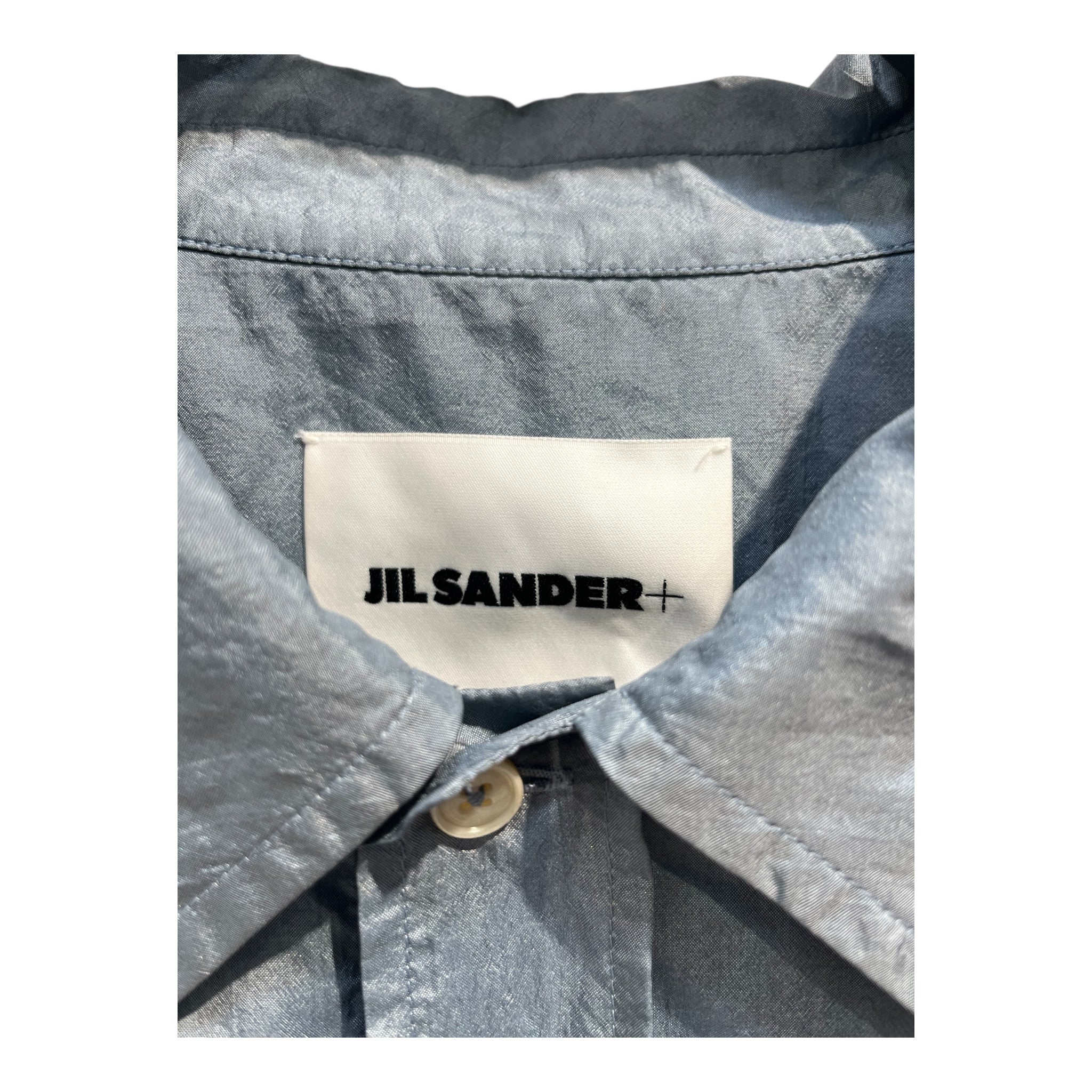 JIL SANDER/T&B Set/48/Polyester/BLU/S/S BUTTON UP/DRAWSTRING SHORT view 3