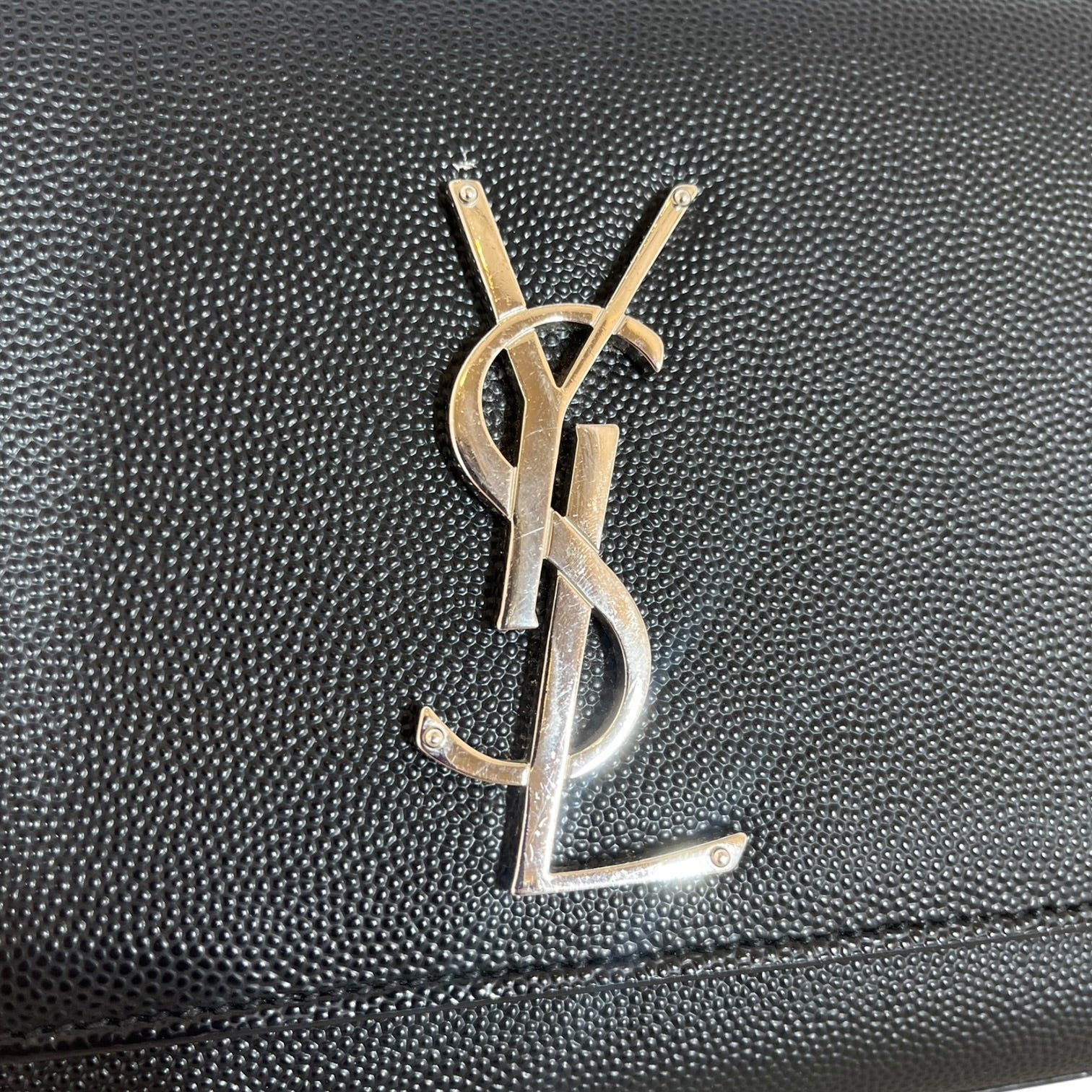 YVES SAINT LAURENT/Cross Body Bag/Leather/BLK/KATE BAG W/ CHAIN STRAP view 5