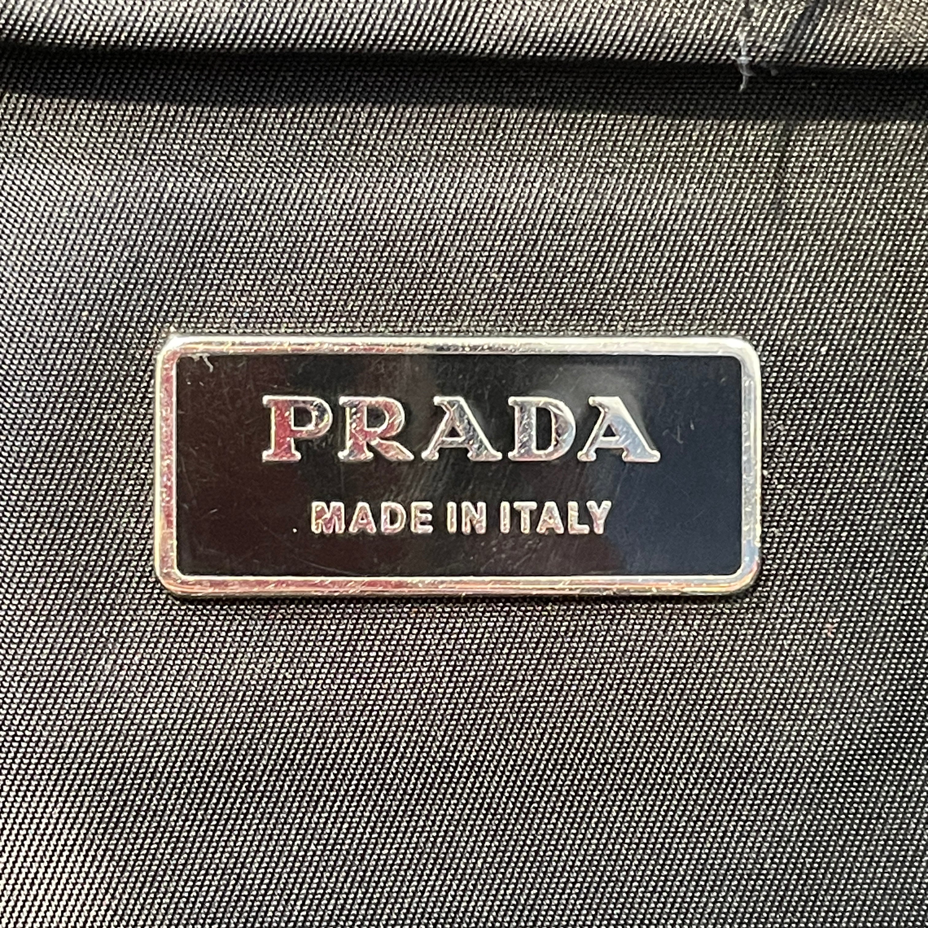 PRADA/Backpack/Nylon/BLK/Enameled Metal Tri view 6