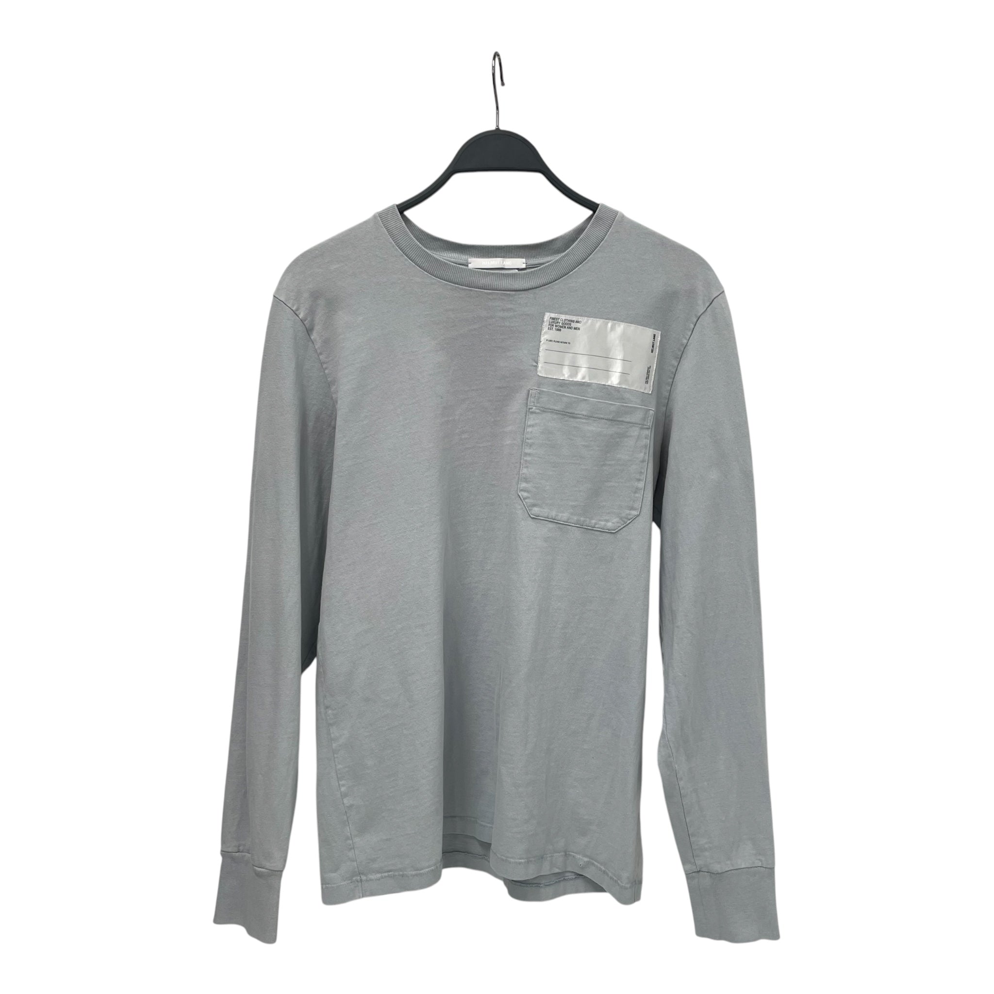 Helmut Lang/LS T-Shirt/M/Cotton/BLU/Pocket Tag view 1