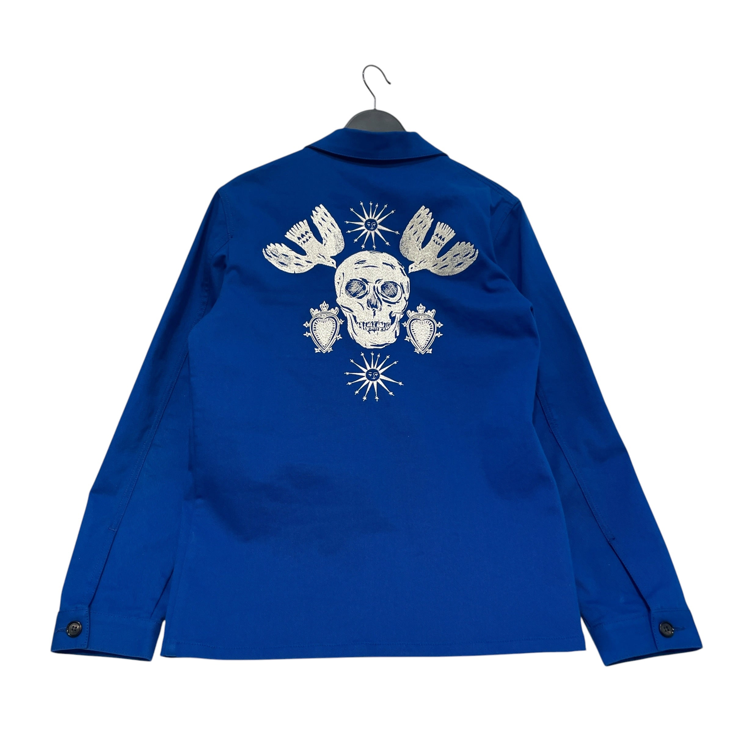 Alexander McQueen/Jacket/48/Denim/BLU/Denim Papercut Skull Chore Jkt view 2