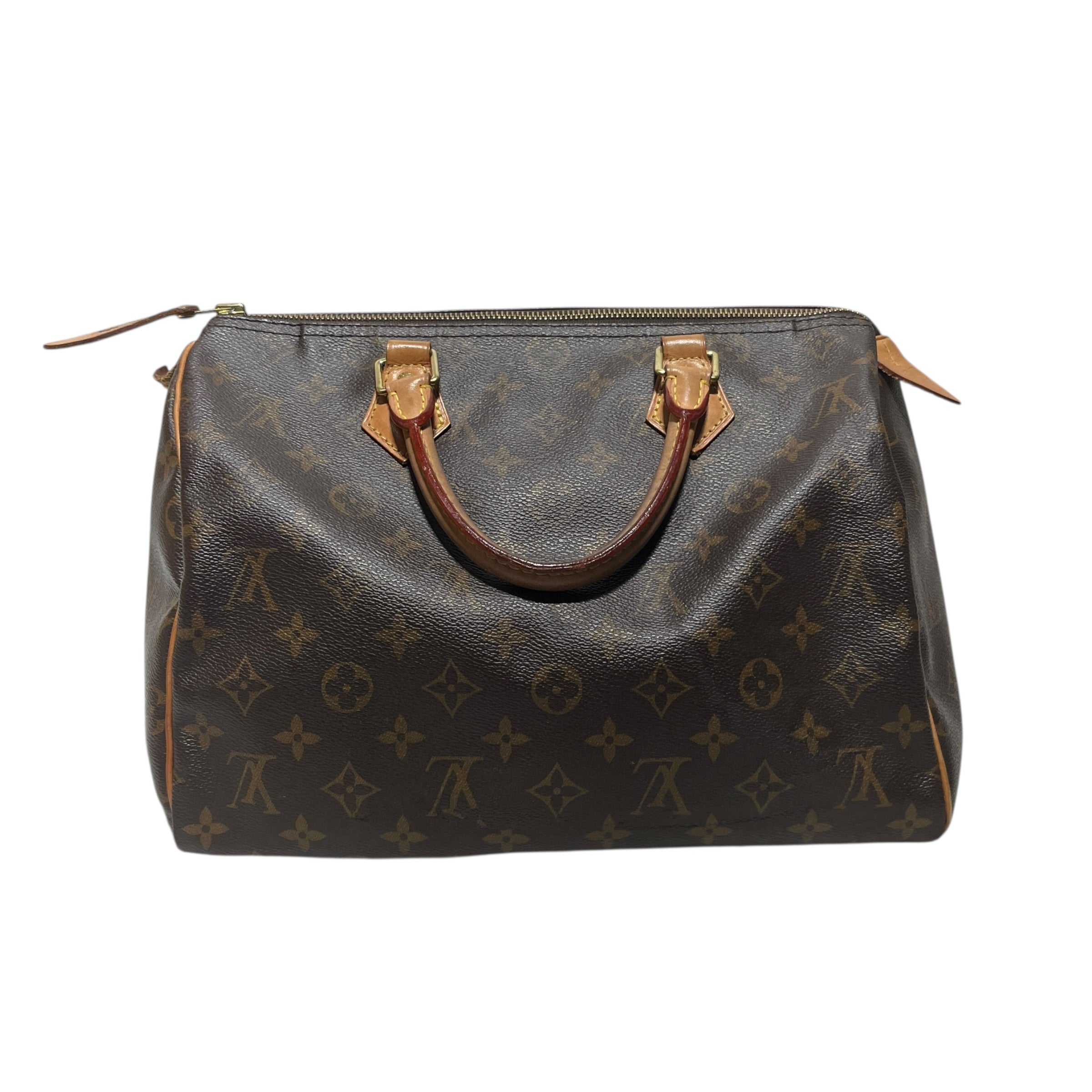 LOUIS VUITTON/Hand Bag/Monogram/Leather/BRW/SPEEDY (W BOX) view 1