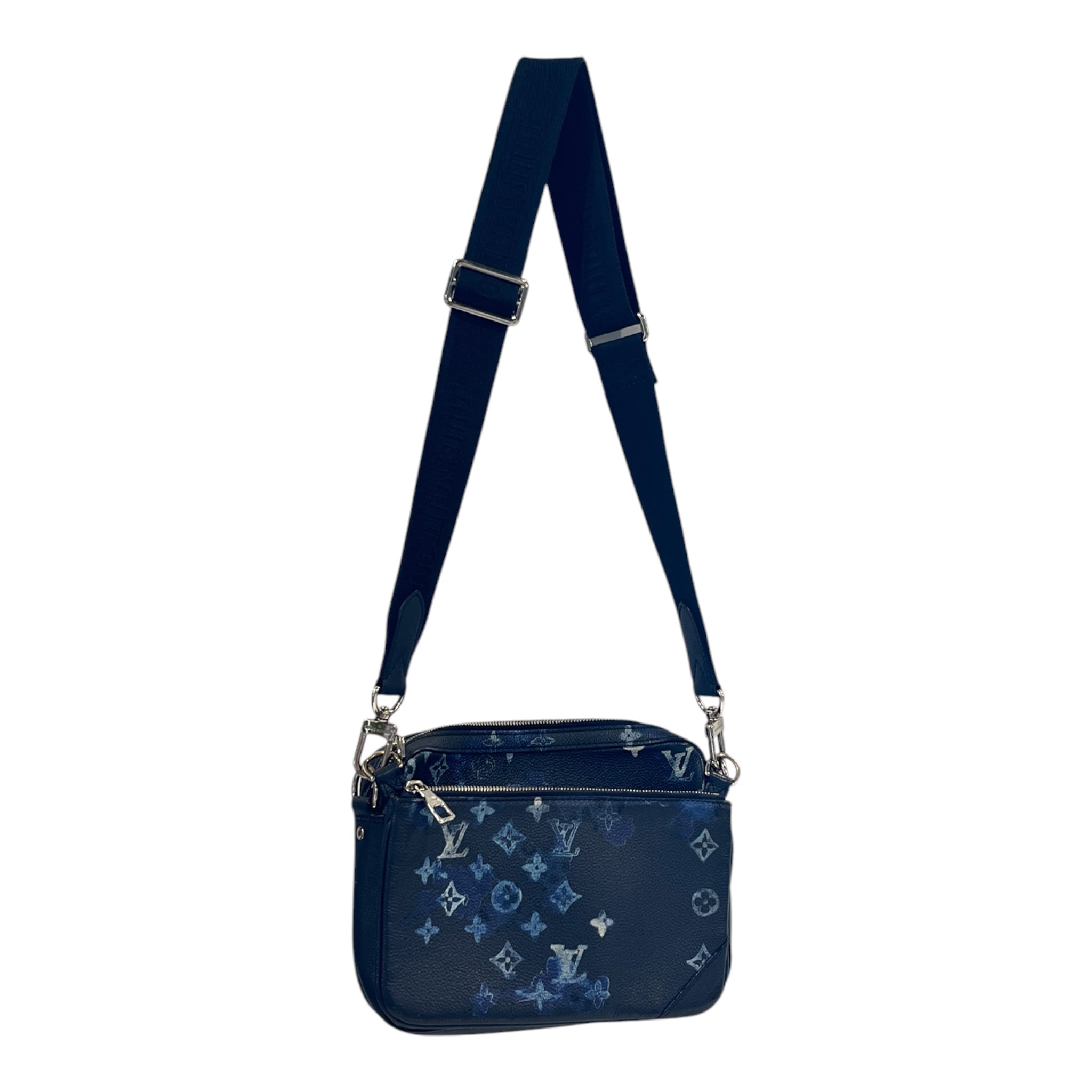 LOUIS VUITTON/Cross Body Bag/Monogram/Leather/NVY/TRIO MESSENGER BAG view 1