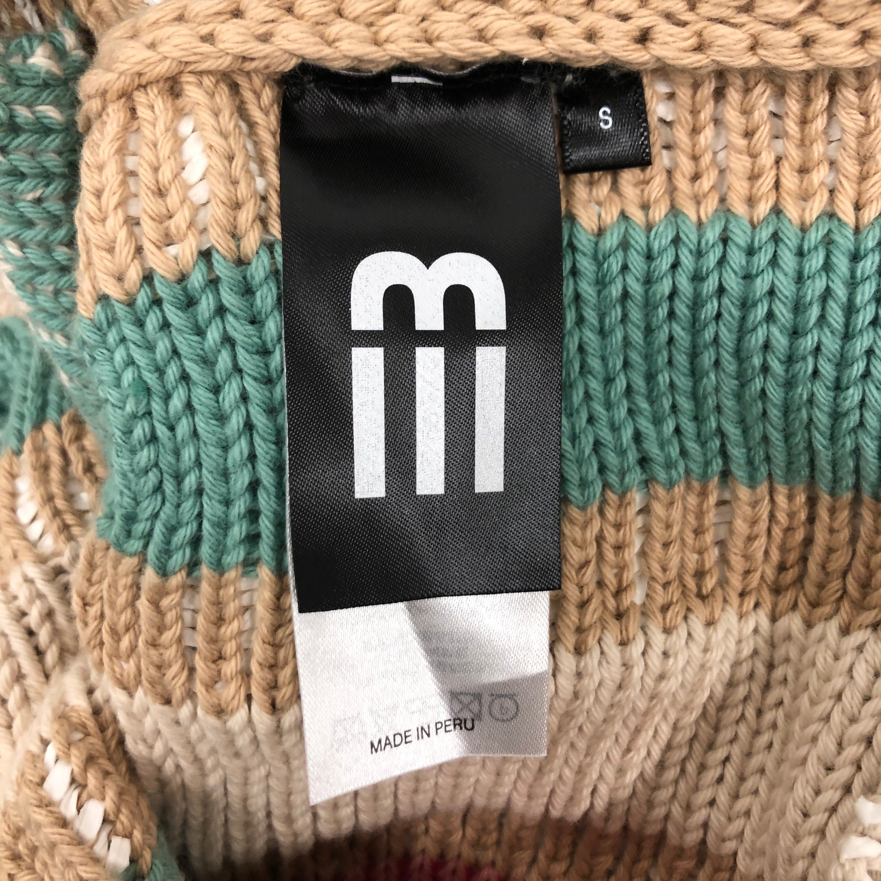 NAMESAKE/Cardigan/L/Stripe/Cotton/BEG/Sweater w/ Holes view 4