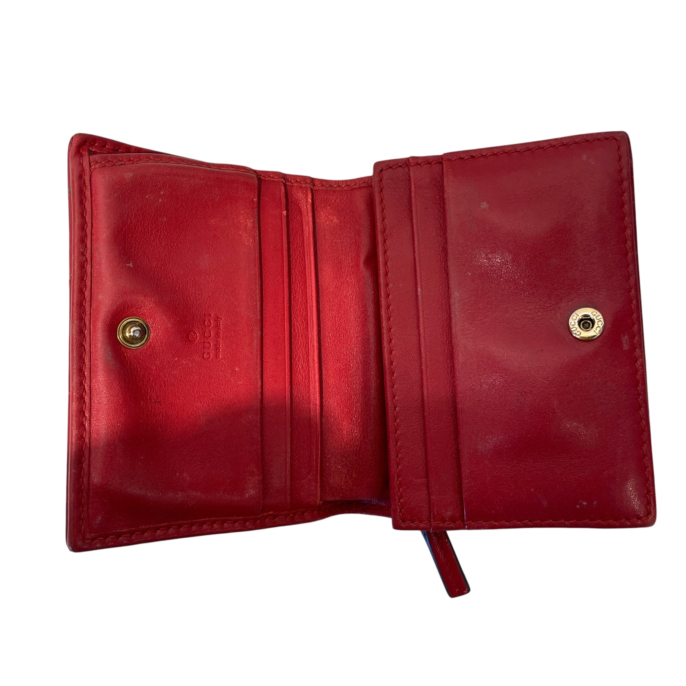 GUCCI/Trifold Wallet/Leather/RED/L's/GG MARMONT view 2