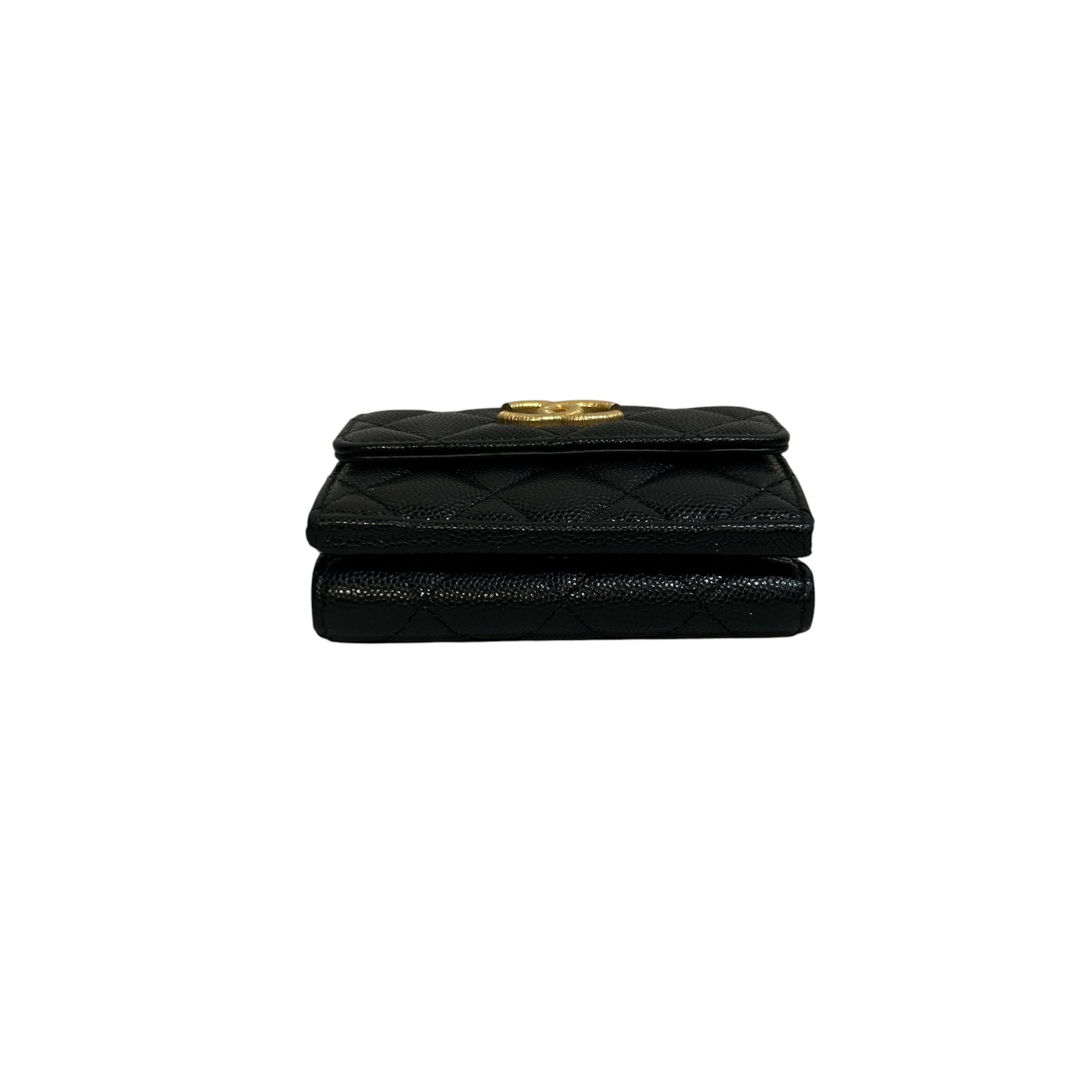 CHANEL/Wallet/Leather/BLK/L's/2025 CAVIAR WALLET view 3