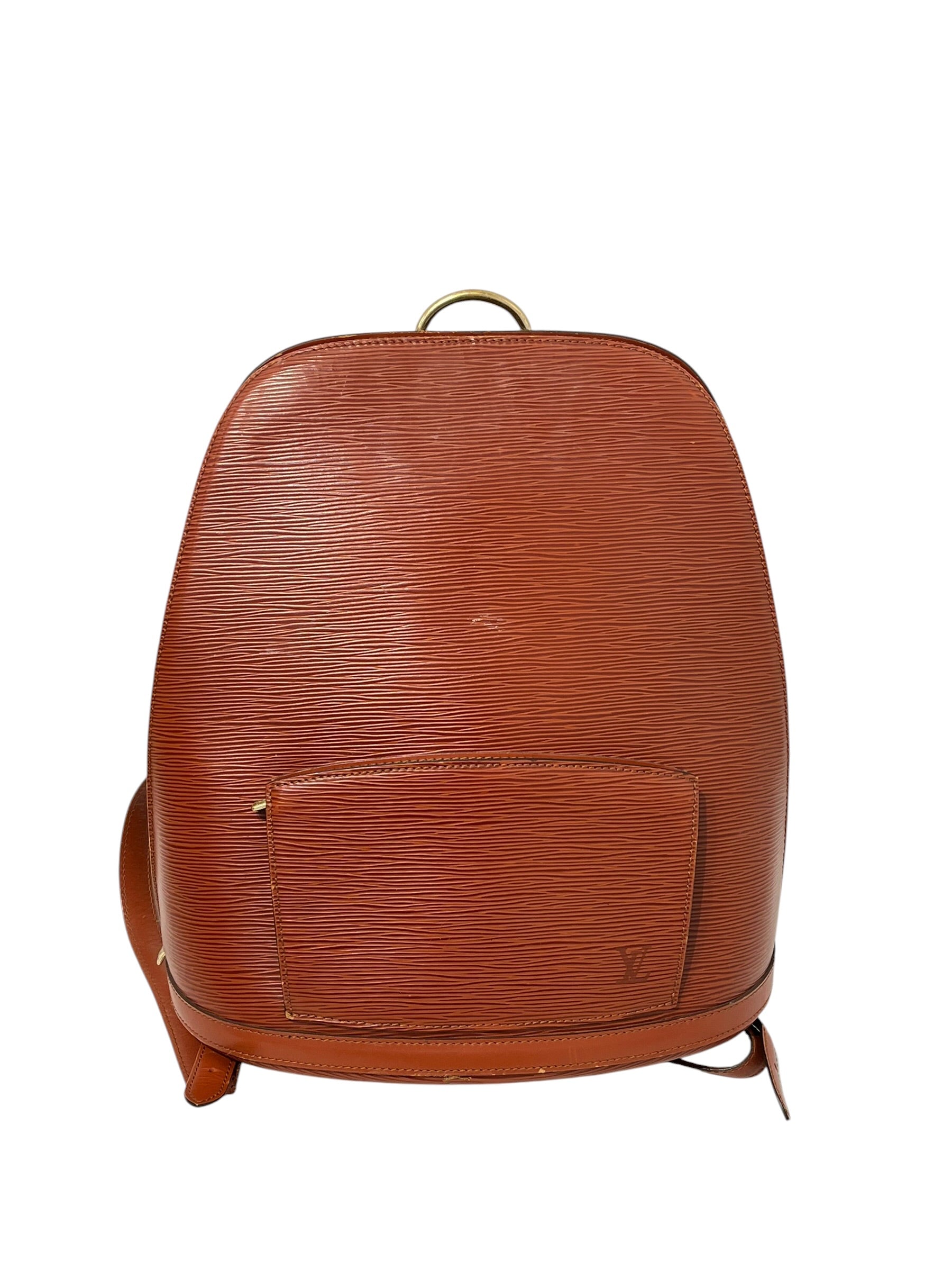 LOUIS VUITTON/Backpack/Leather/BRW/GOBELINS FRONT POCKET BAG view 1