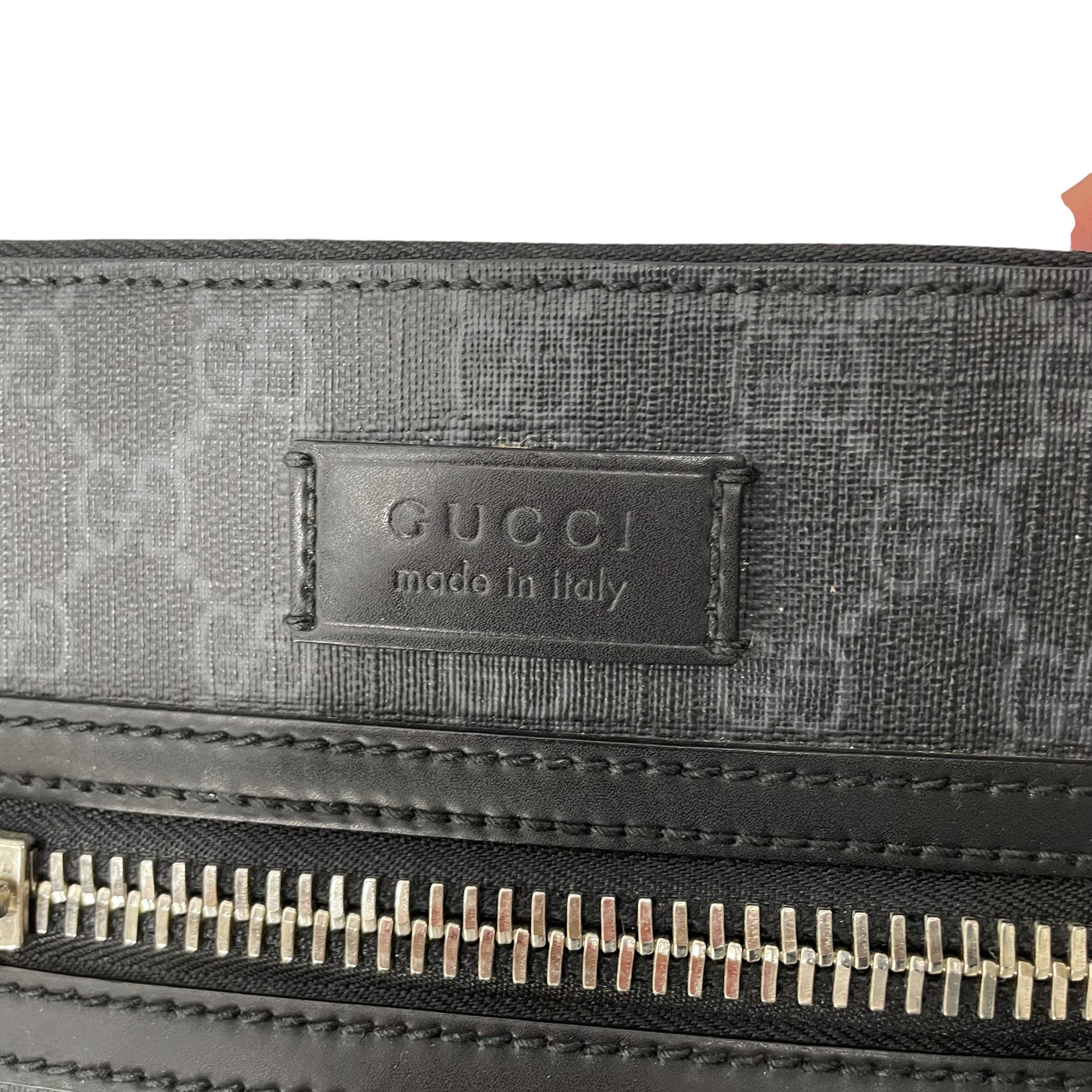 GUCCI/Cross Body Bag/Monogram/BLK/CANVAS GG MESSANGER BAG view 6