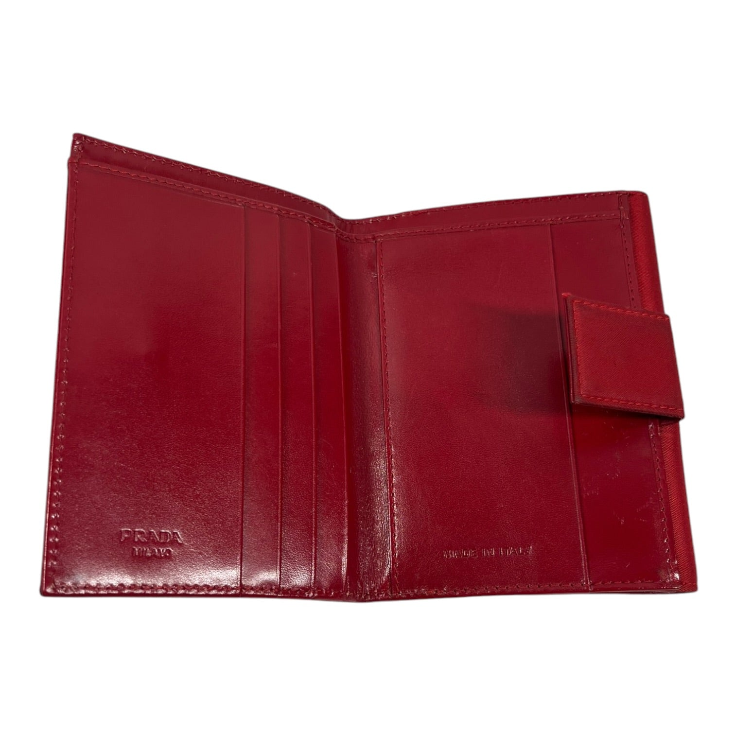 PRADA/Bifold Wallet/Nylon/RED/L's/ view 7