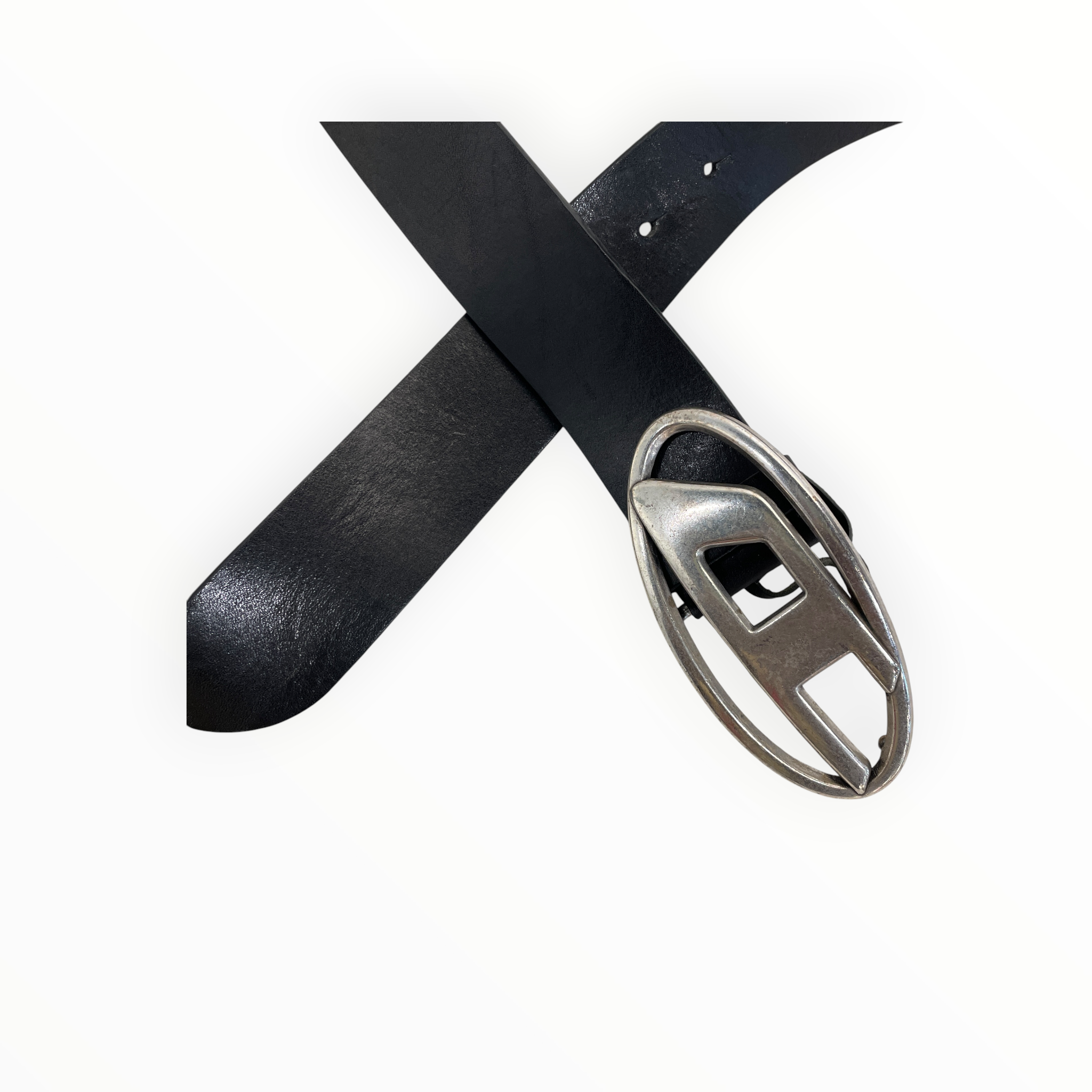 DIESEL/Belt/Leather/BLK/M's/Metal "D" Logo view 2