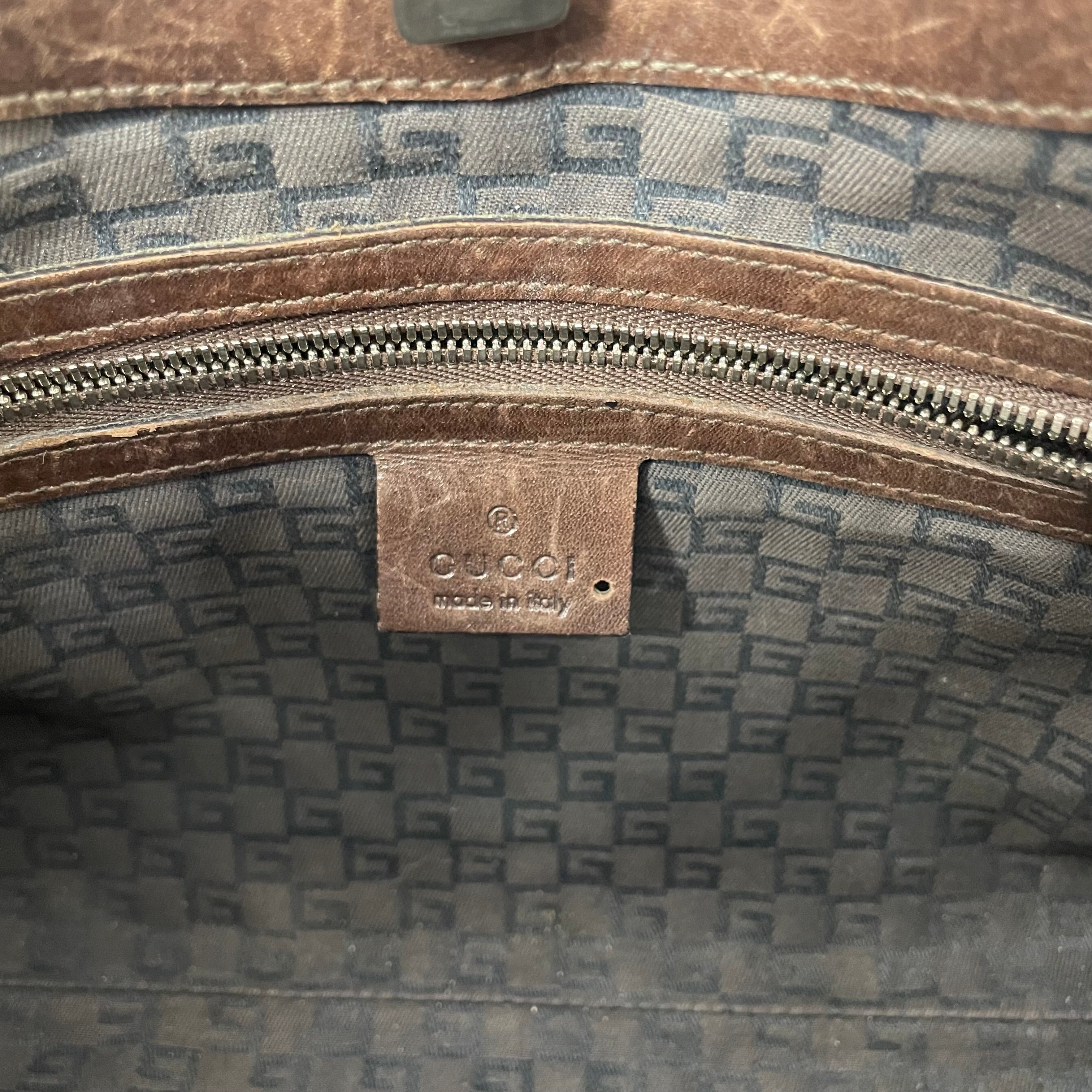 GUCCI/Hand Bag/Leather/BEG/REINS CANVAS view 7