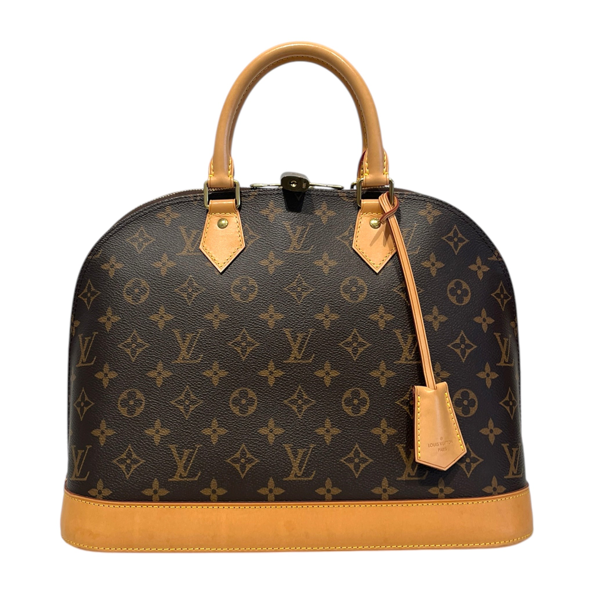 LOUIS VUITTON/Hand Bag/Monogram/Leather/BRW/alma mm bag view 1