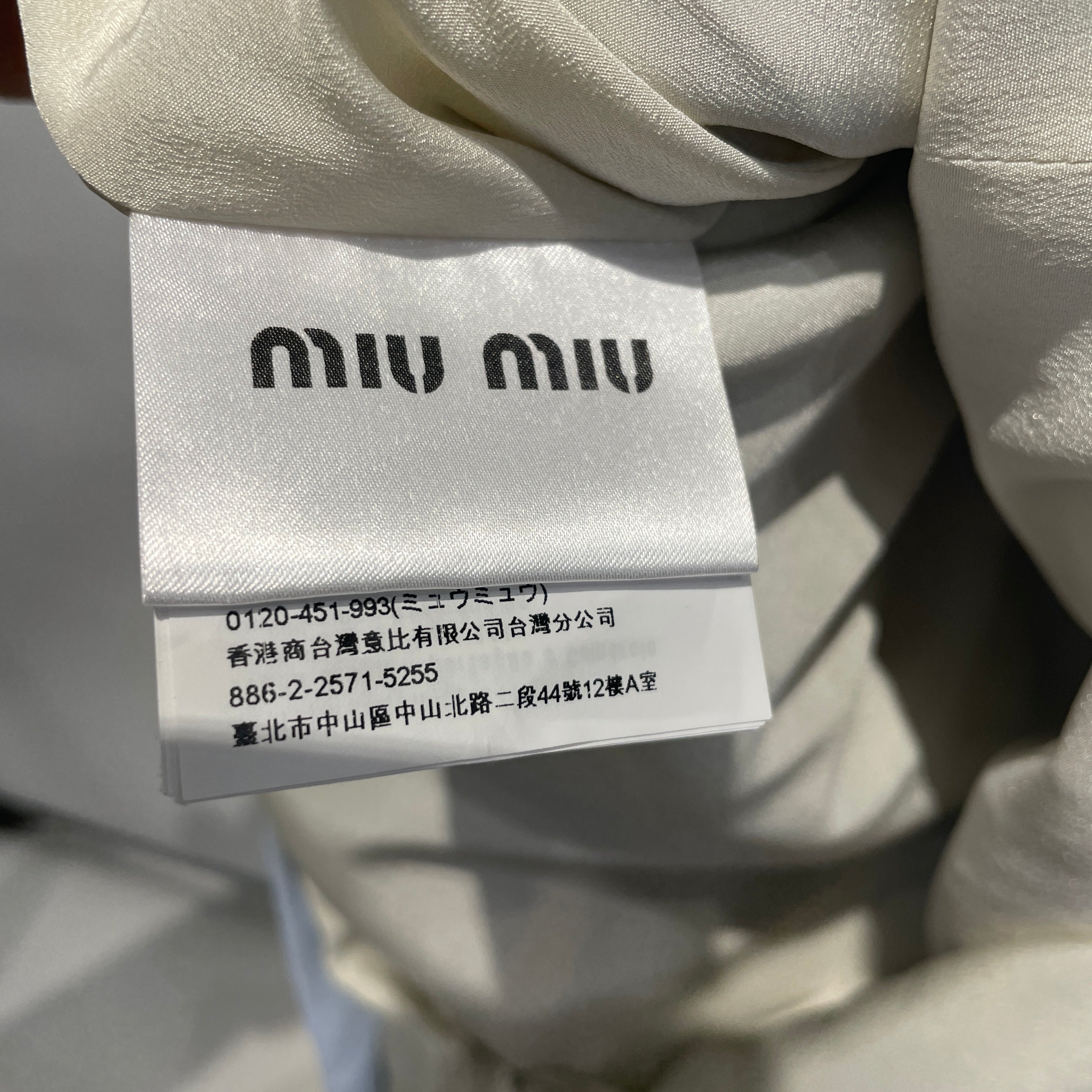MIU MIU/SS Dress/36/Polyester/BLU/cutout crew neck view 4