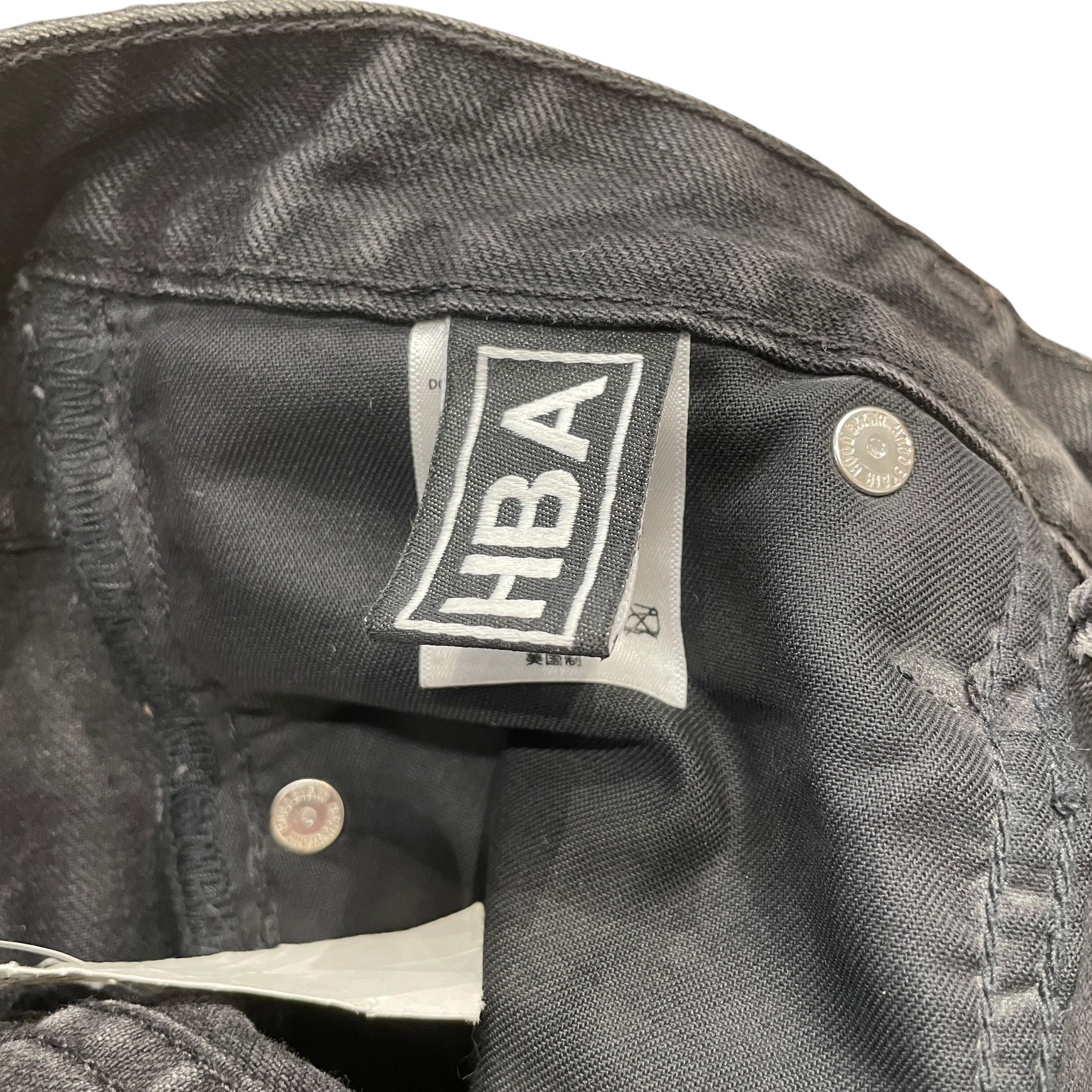HOOD BY AIR./Skinny Pants/26/Cotton/BLK/ZIP DISTRESSED JEAN view 4
