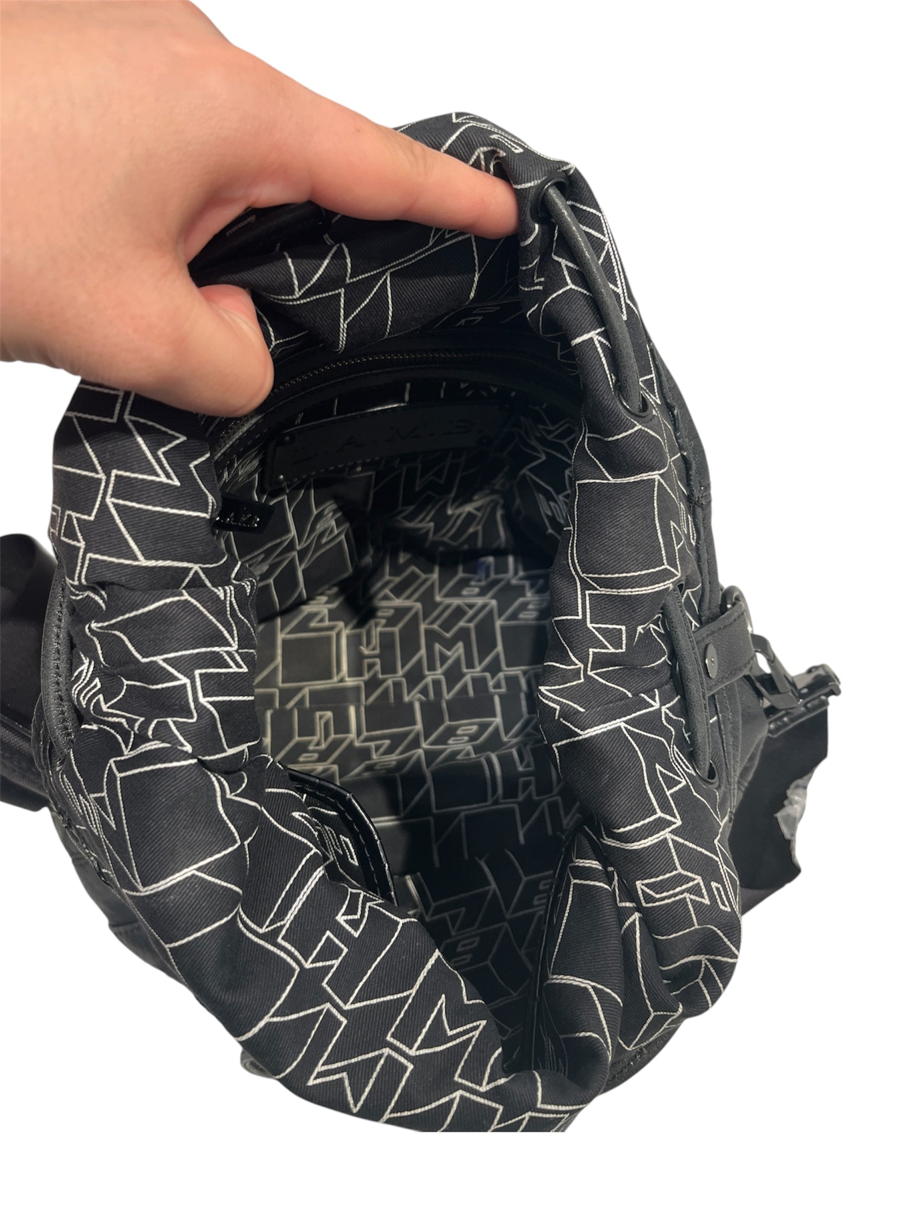 L.A.M.B./Basket Bag/Leather/BLK/1FRNTPCKT view 6