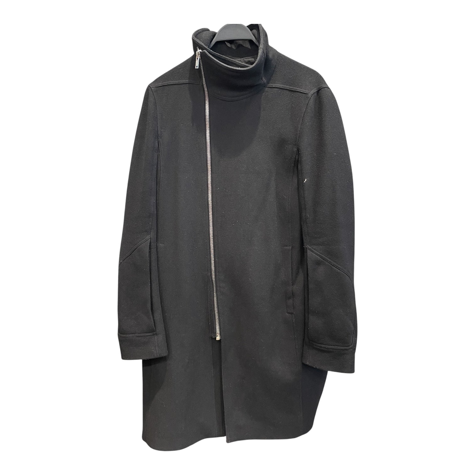 Rick Owens/Peacoat/48/Wool/BLK/ASYMETRICAL ZIP view 1