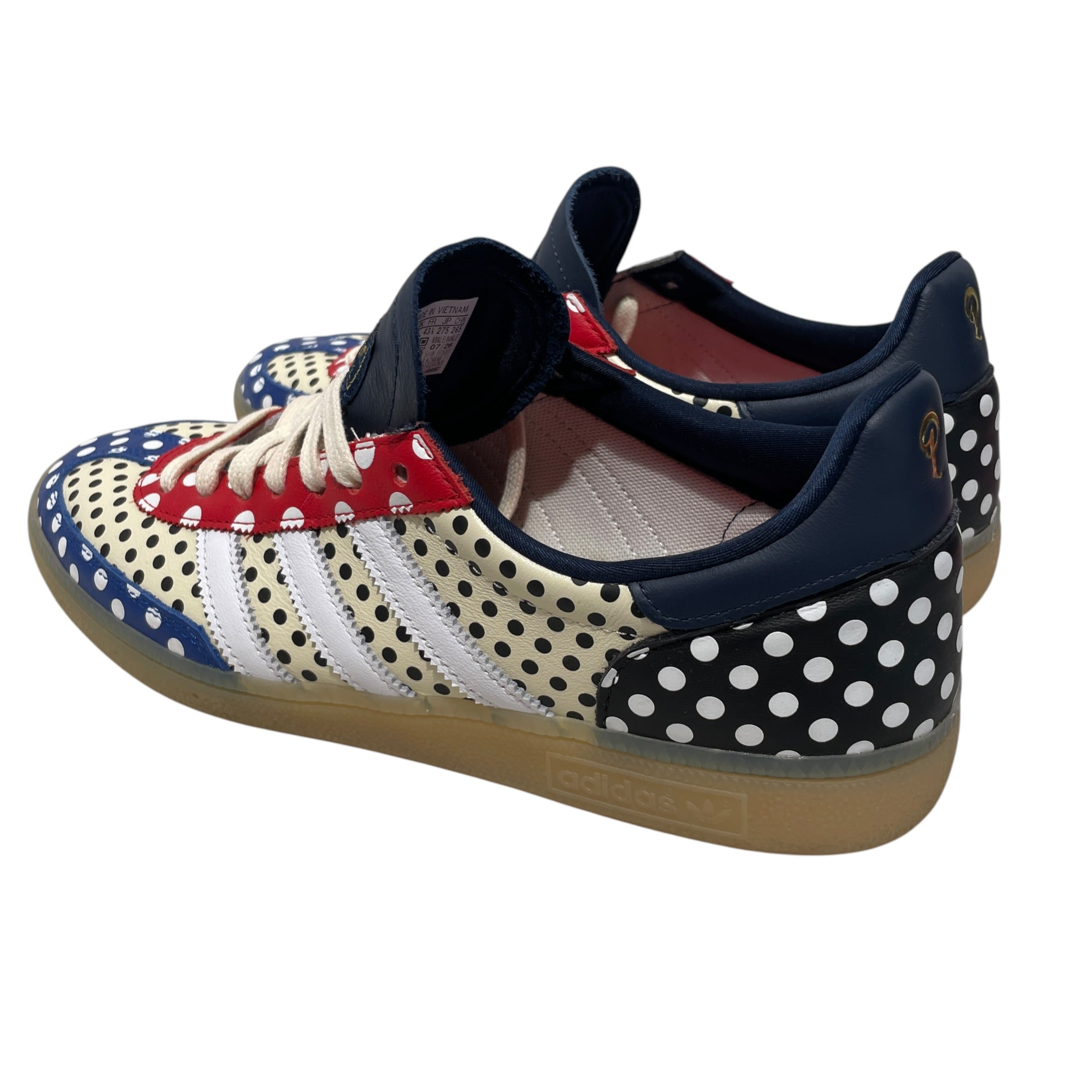 adidas/Politics/Low-Sneakers/US 9.5/Polka dot/Acrylic/BLU/HANDBALL view 2