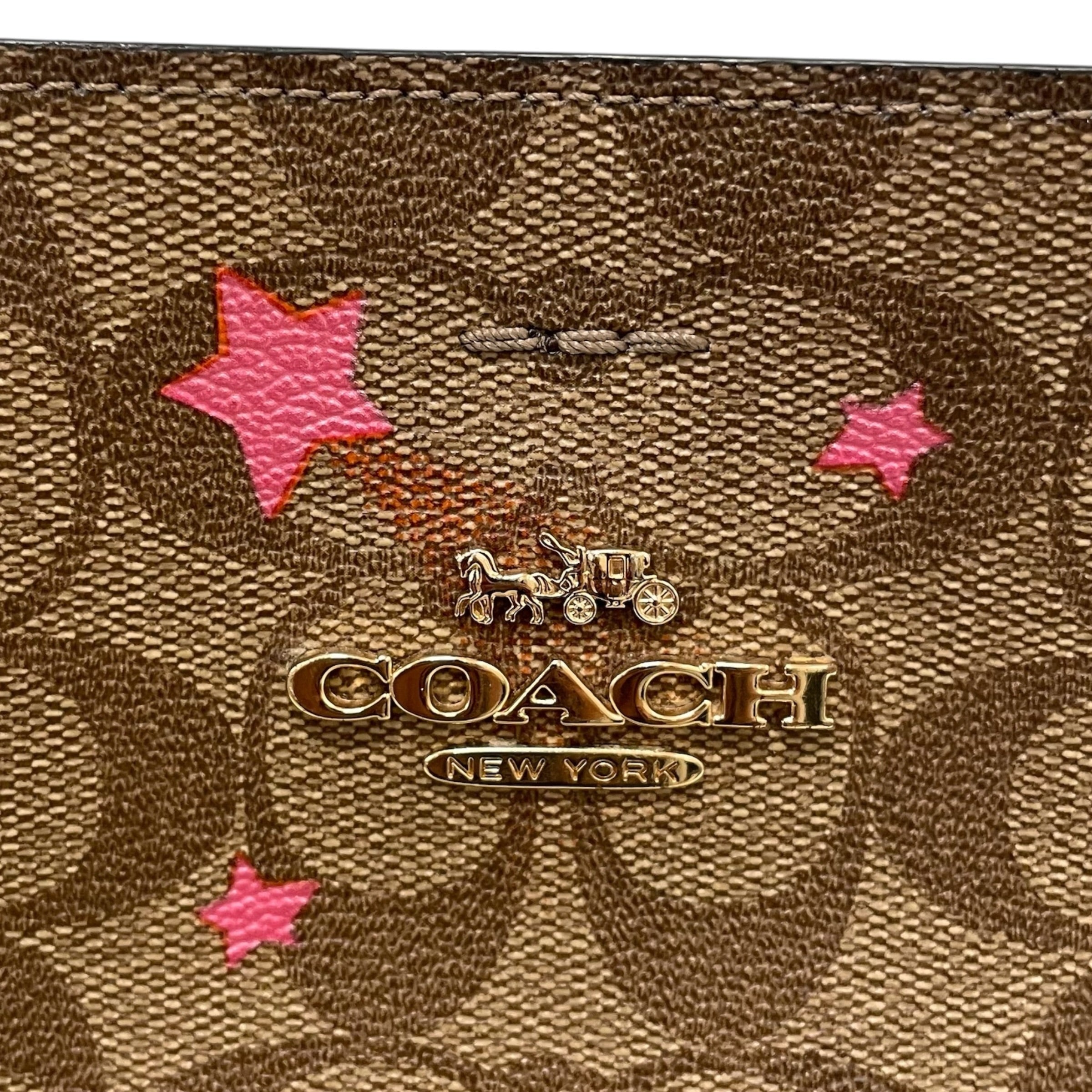 COACH/Cross Body Bag/Monogram/Leather/CML/town bucket bag disco star view 4