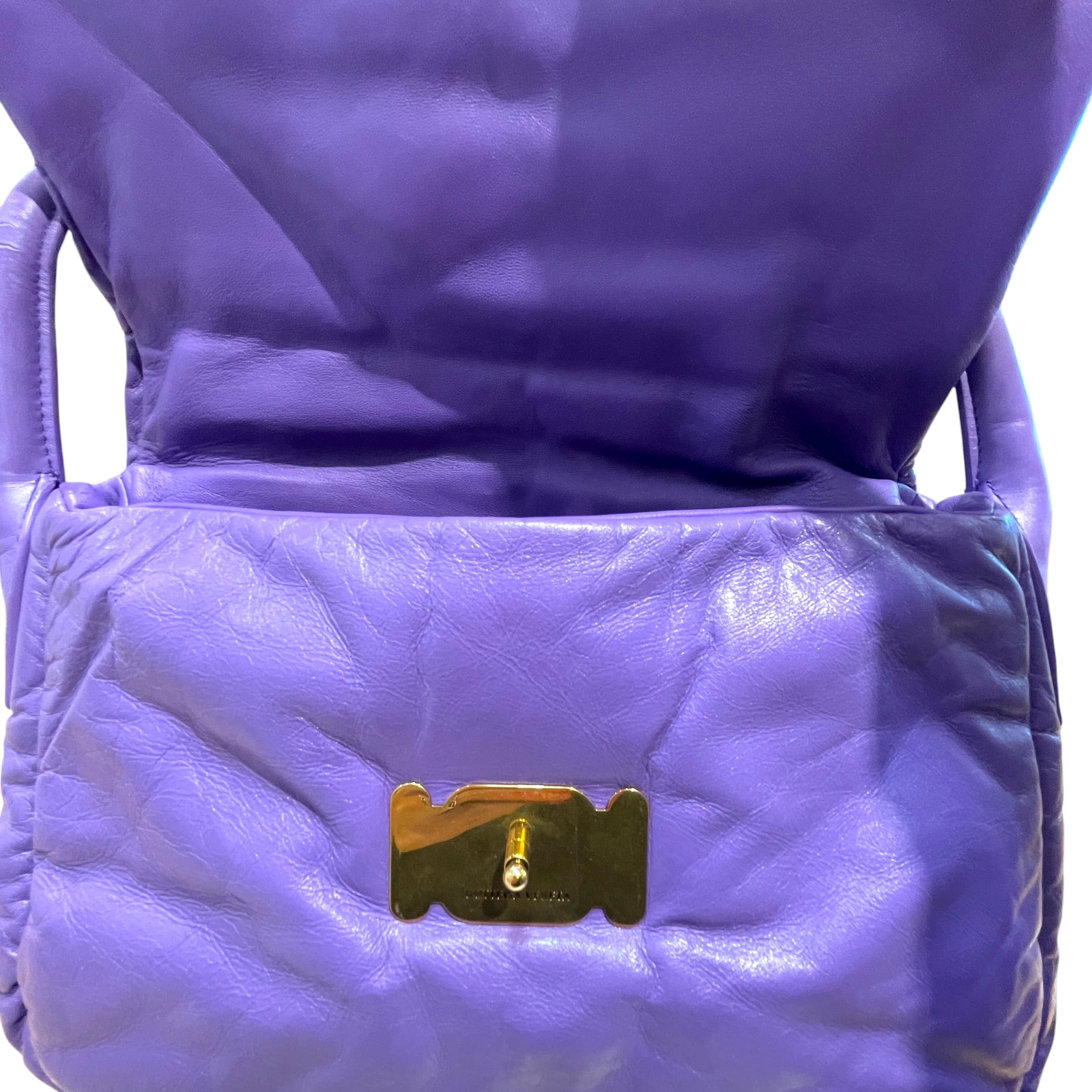 BOTTEGA VENETA/Cross Body Bag/Leather/PPL/Pad Brass Hardware Crossbody view 7