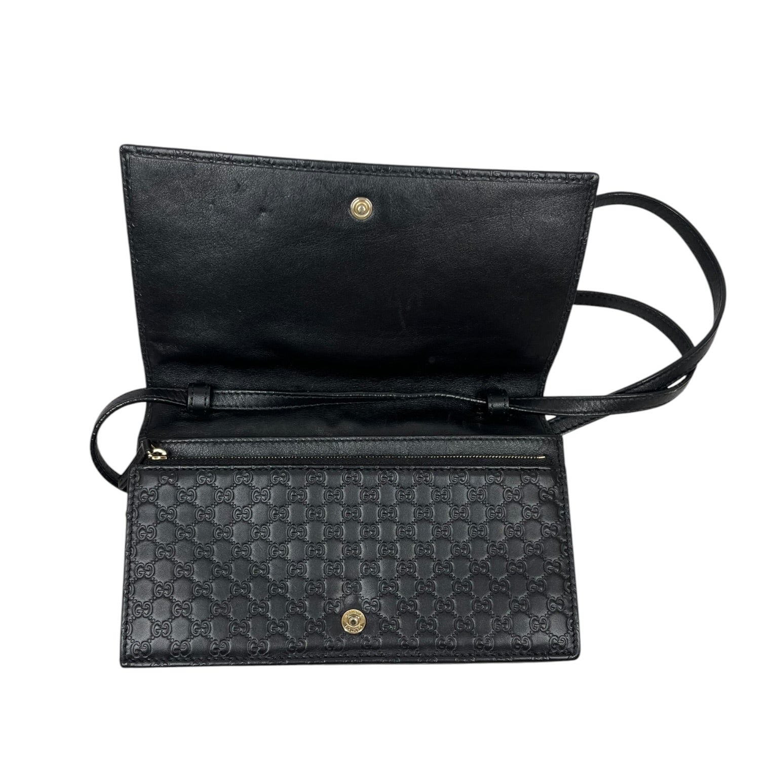 GUCCI/Cross Body Bag/Monogram/Leather/BLK/466507 525040 view 3