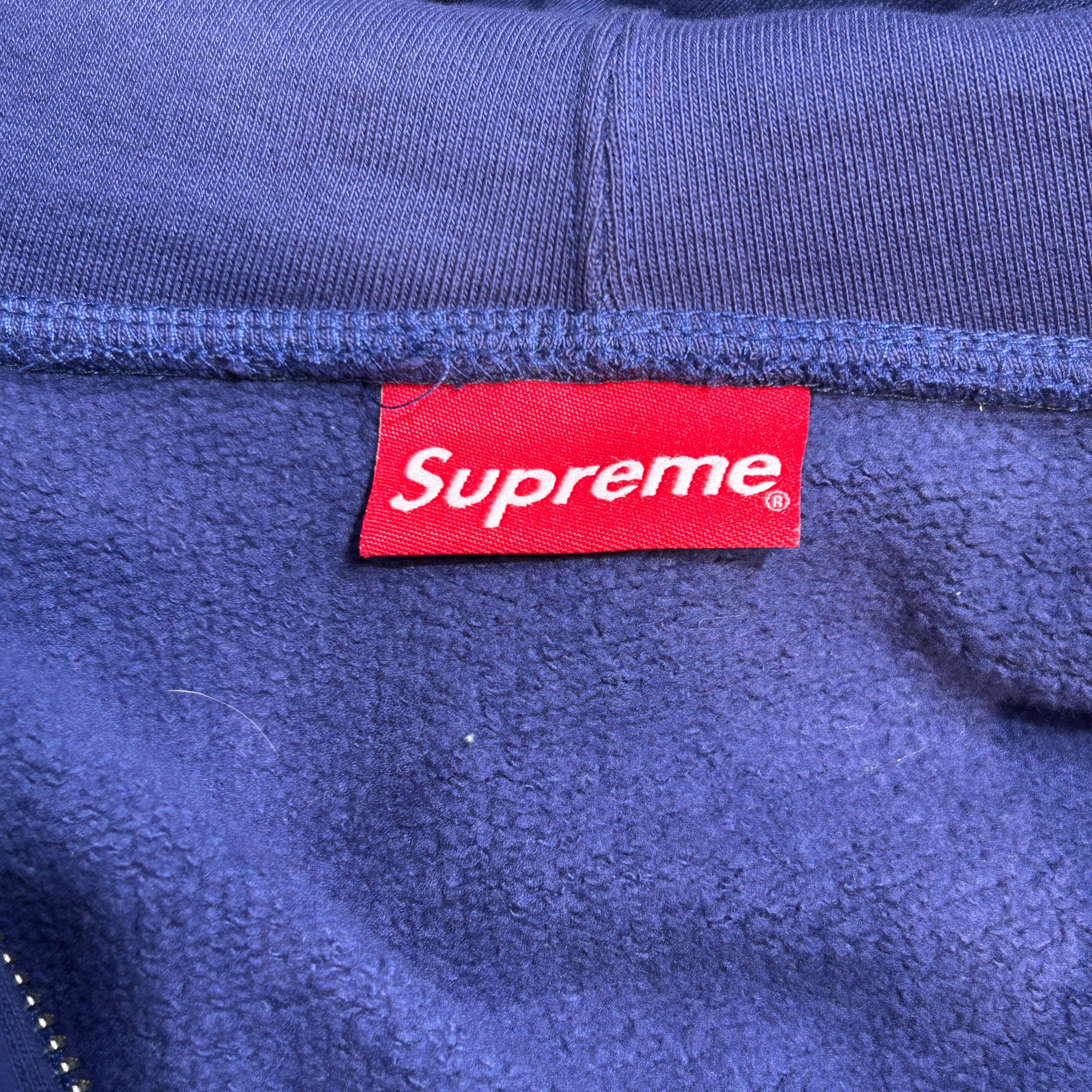 Supreme/Ed Hardy/Zip Up Hoodie/L/Graphic/Cotton/BLU/rhinestone view 3