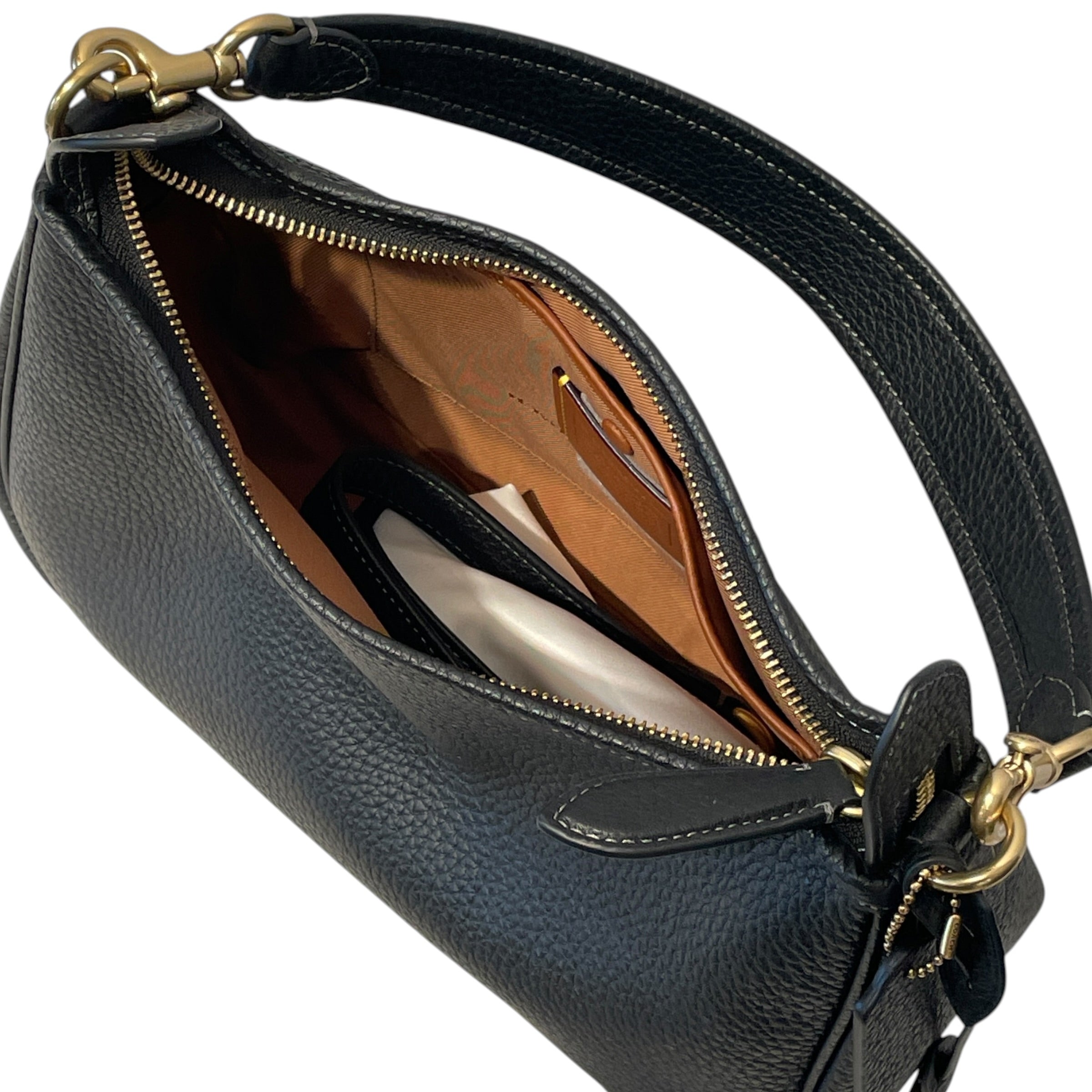 COACH/Hand Bag/Leather/BLK/CARY HAND BAG view 8