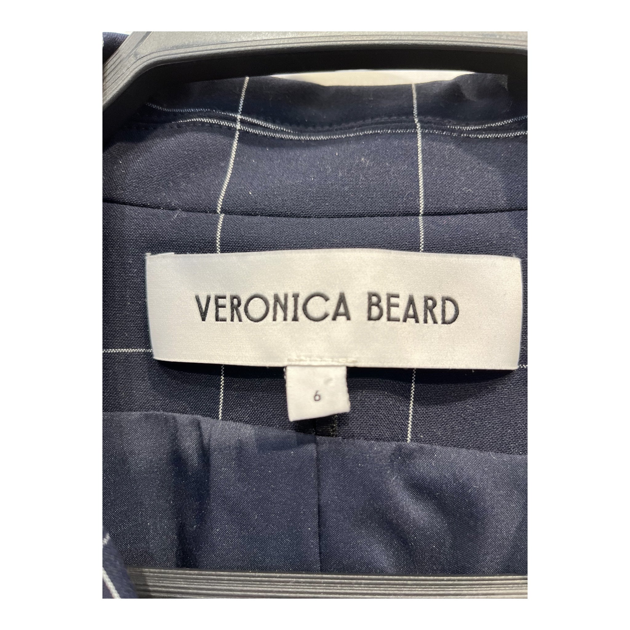 VERONICA BEARD/Tailored Jkt/6/Gingham Check/Polyester/NVY/ view 3