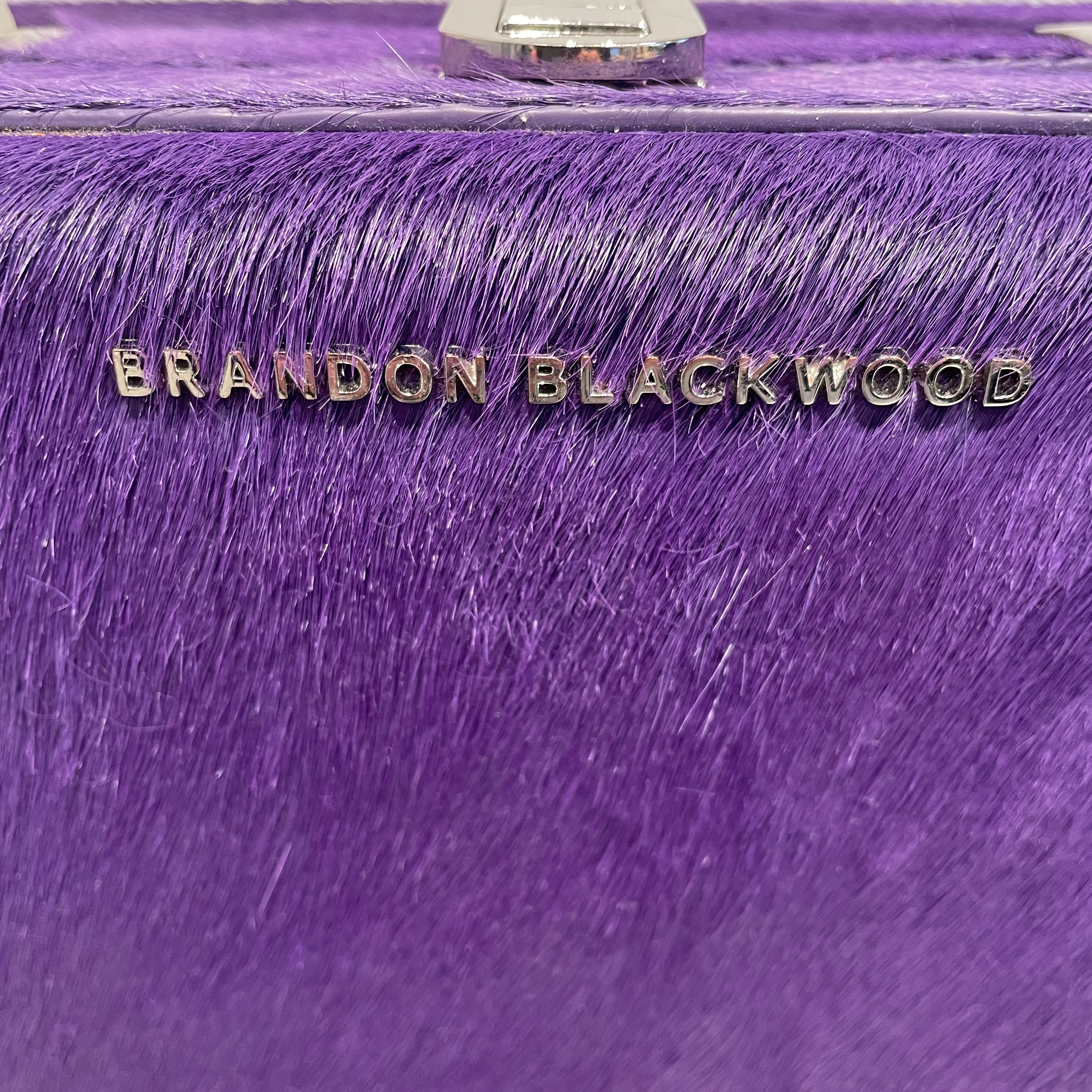 BRANDON BLACKWOOD/Hand Bag/Fake Fur/PPL/Purple Mini Kendrick Trunk view 3