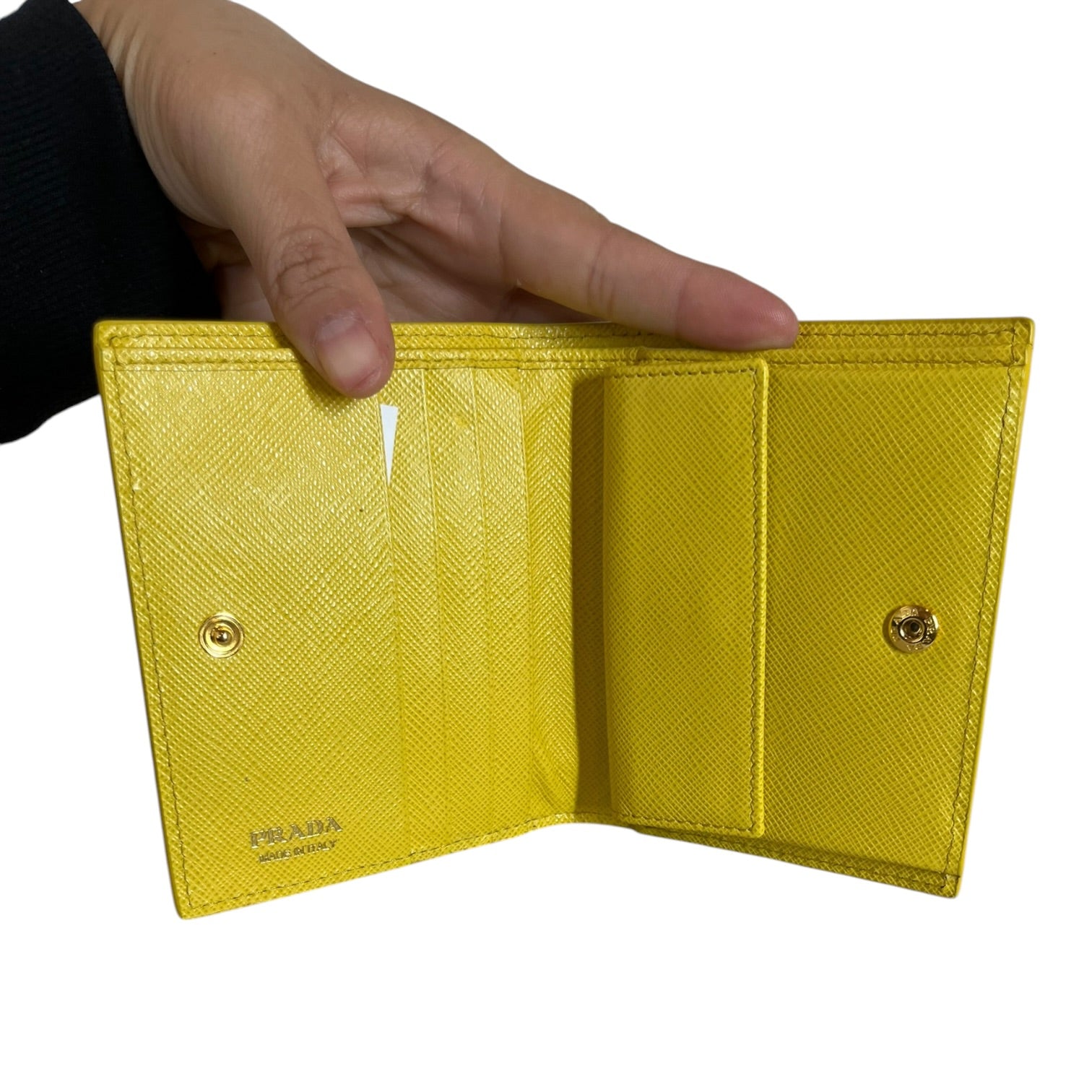 PRADA/Bifold Wallet/Leather/YEL/L's/ view 6