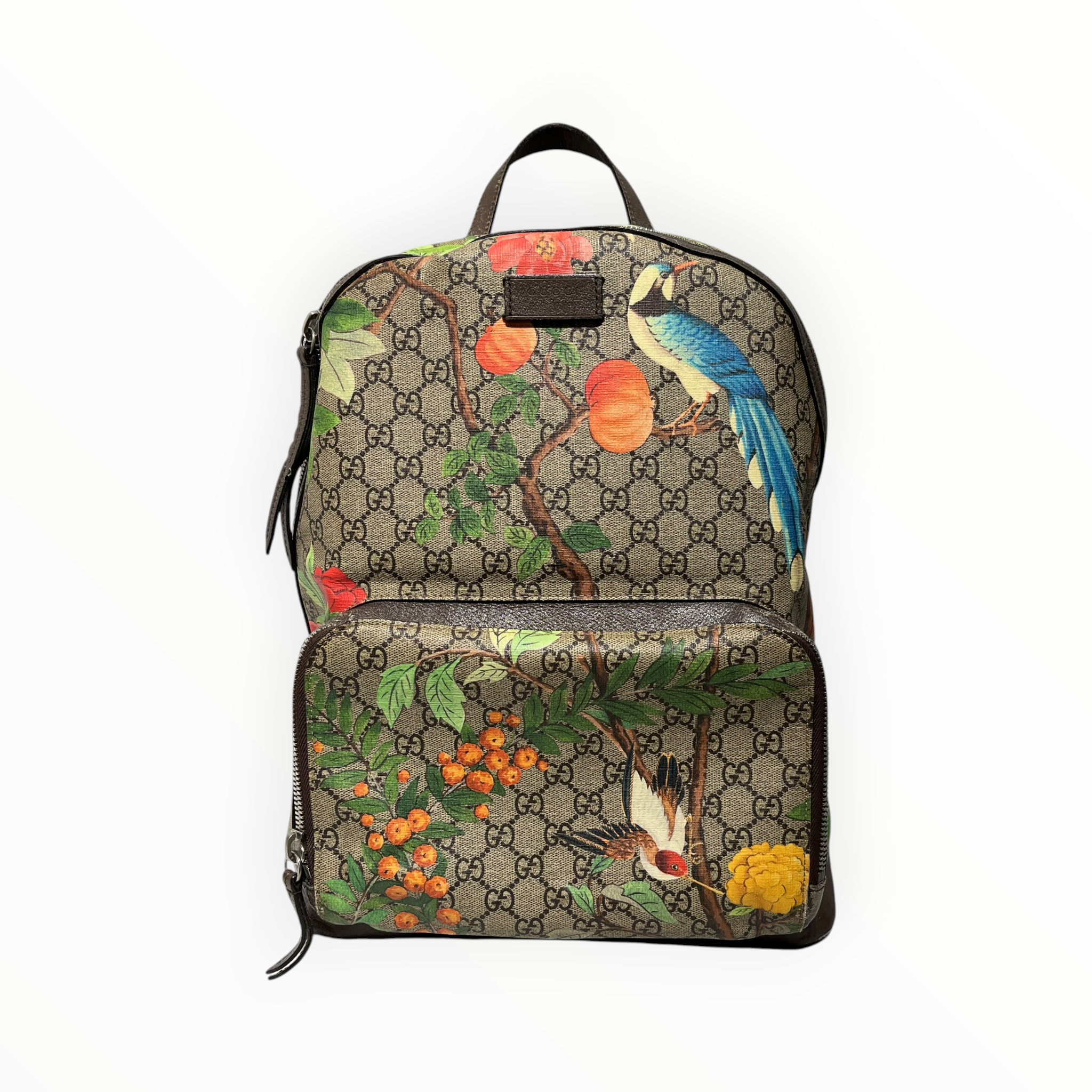 GUCCI/Backpack/Monogram/Leather/BRW/GG Supreme Tian Print Backpack view 1
