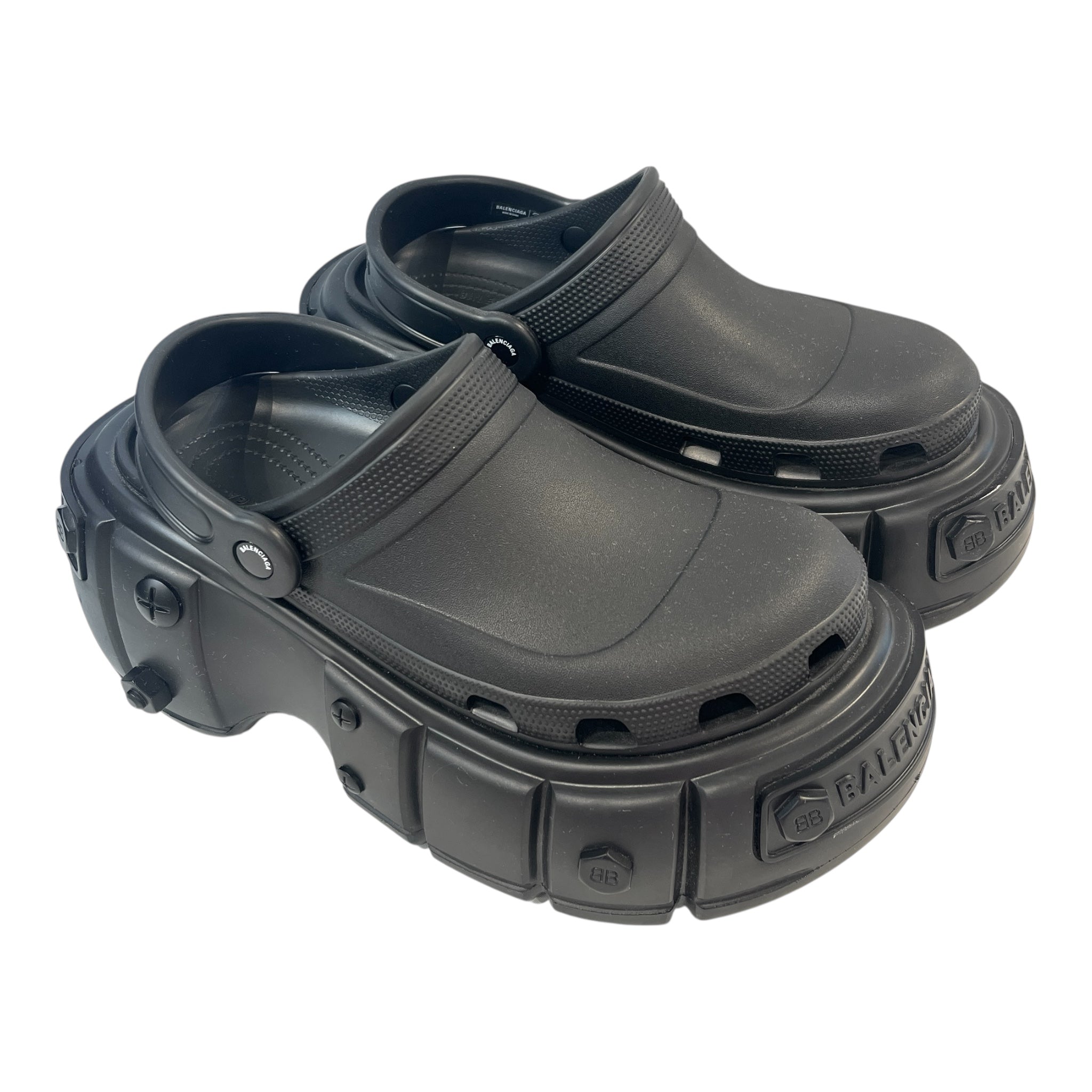 BALENCIAGA/Shoes/US 10/BLK/Platform Crocs view 1