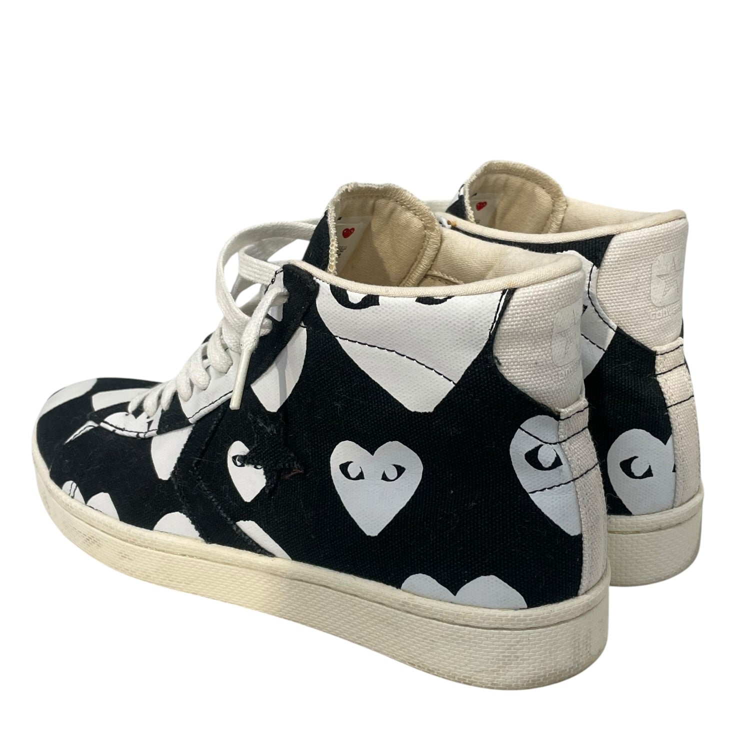 CONVERSE/PLAY COMME des GARCONS/Hi-Sneakers/US 11/All Over Print/Cotton/BLK/140709C view 2