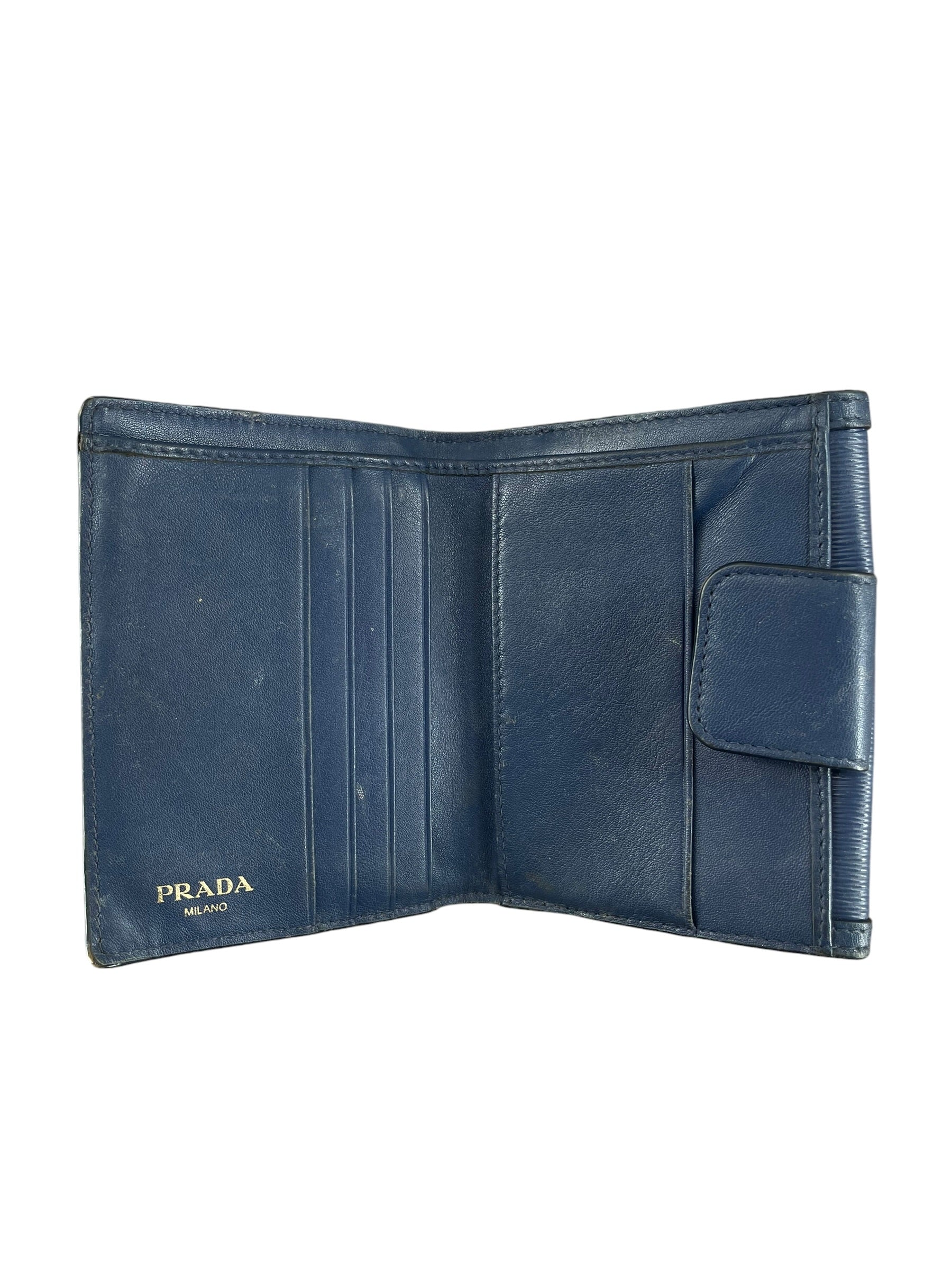 PRADA/Trifold Wallet/Leather/BLU/SAFFIANO WALLET/236 view 4