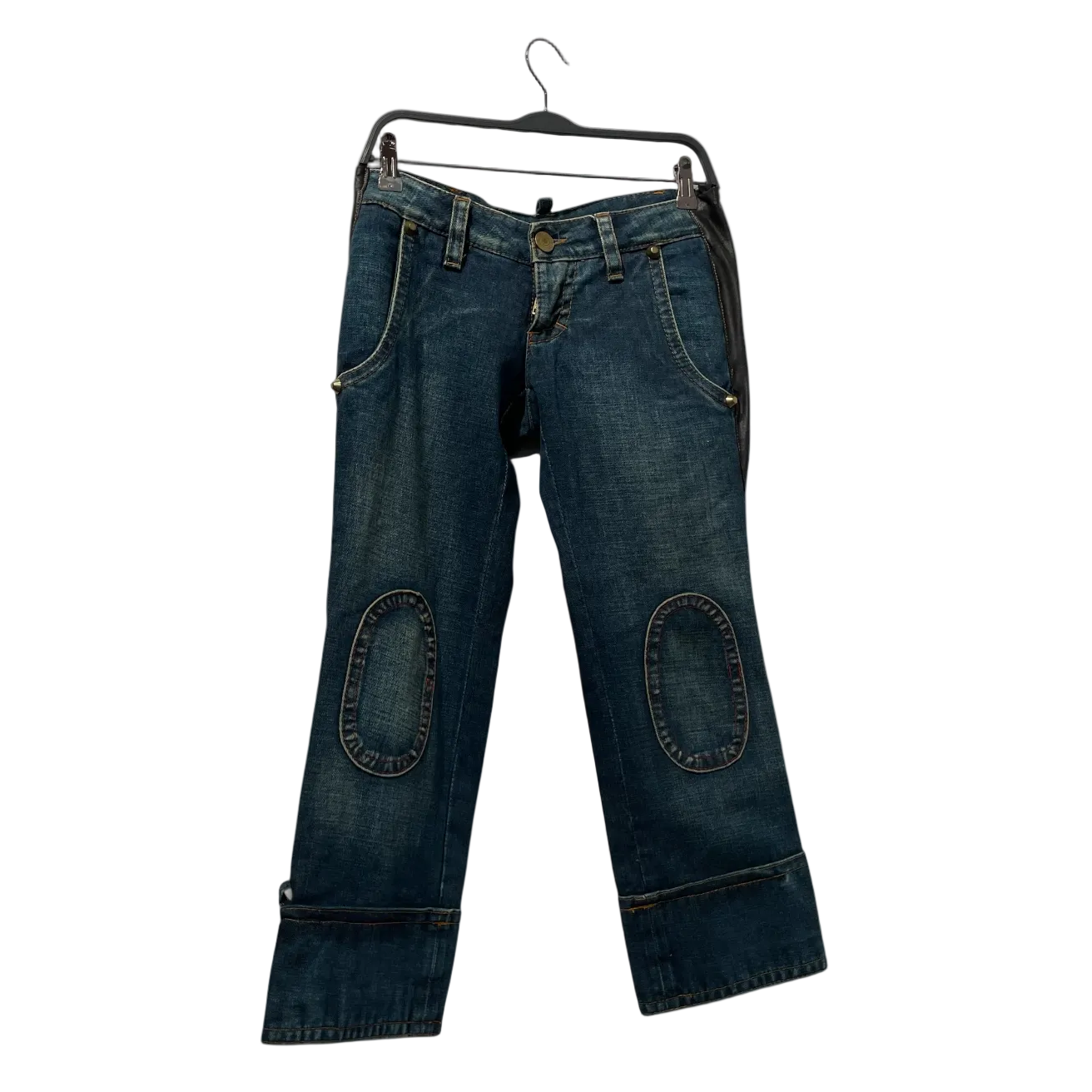 DSQUARED2/Bottoms/38/Cotton/Blue/KNEE PAD view 1