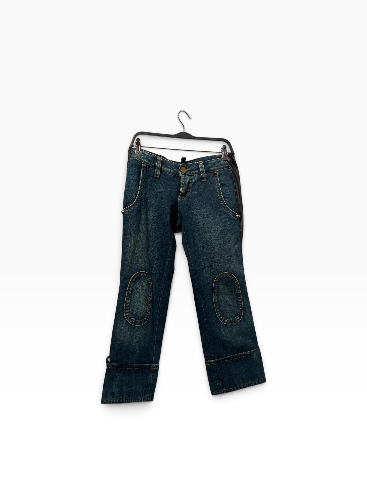 DSQUARED2/Bottoms/38/Cotton/Blue/KNEE PAD view 1