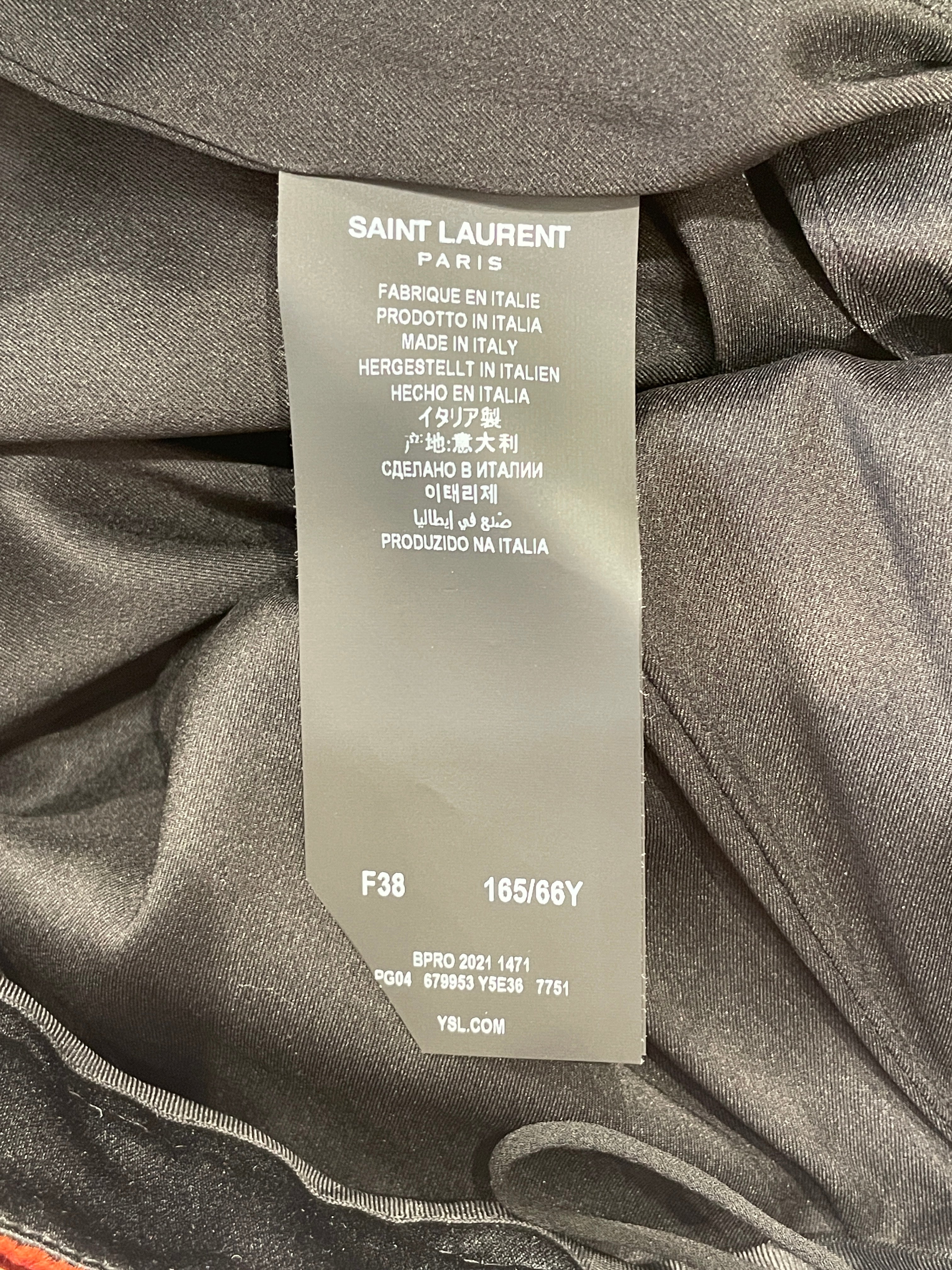 SAINT LAURENT/Bottoms/38/Velour/ORN/SWIRLS view 4