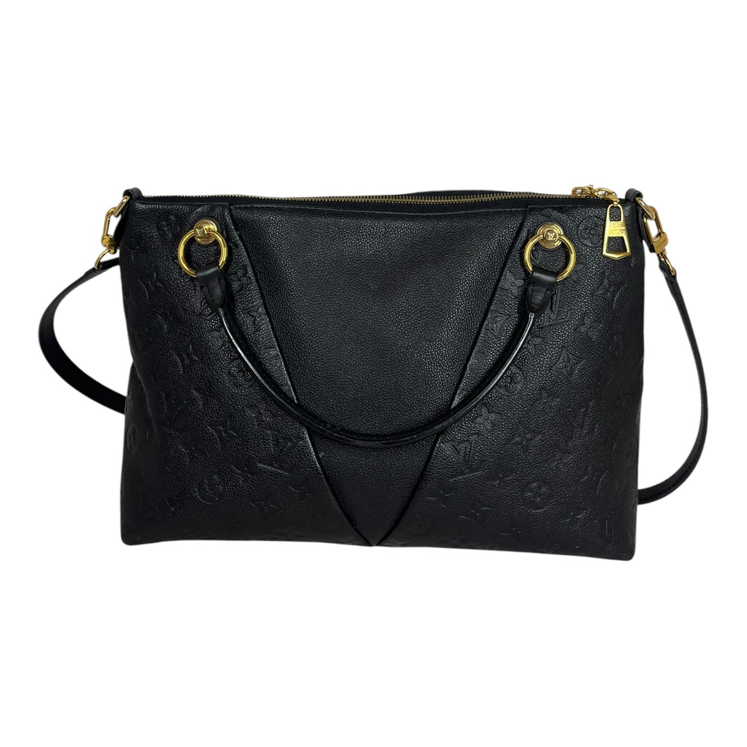 LOUIS VUITTON/Tote Bag/Monogram/Leather/BLK/V LEATHER TOTE view 2