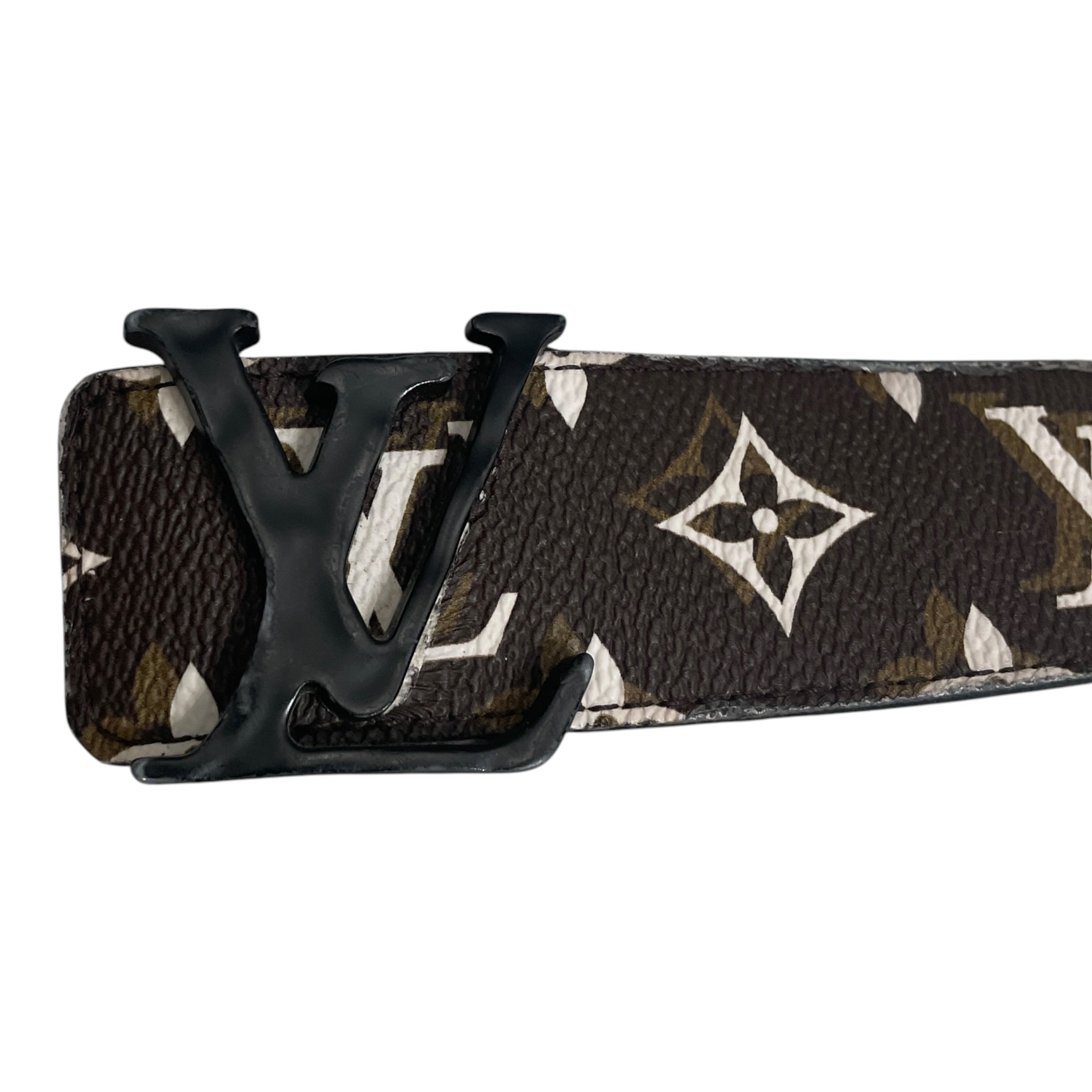 LOUIS VUITTON/Belt/Monogram/Leather/BRW/M's/VIRGIL ABLOH BLK BUCKLE view 2