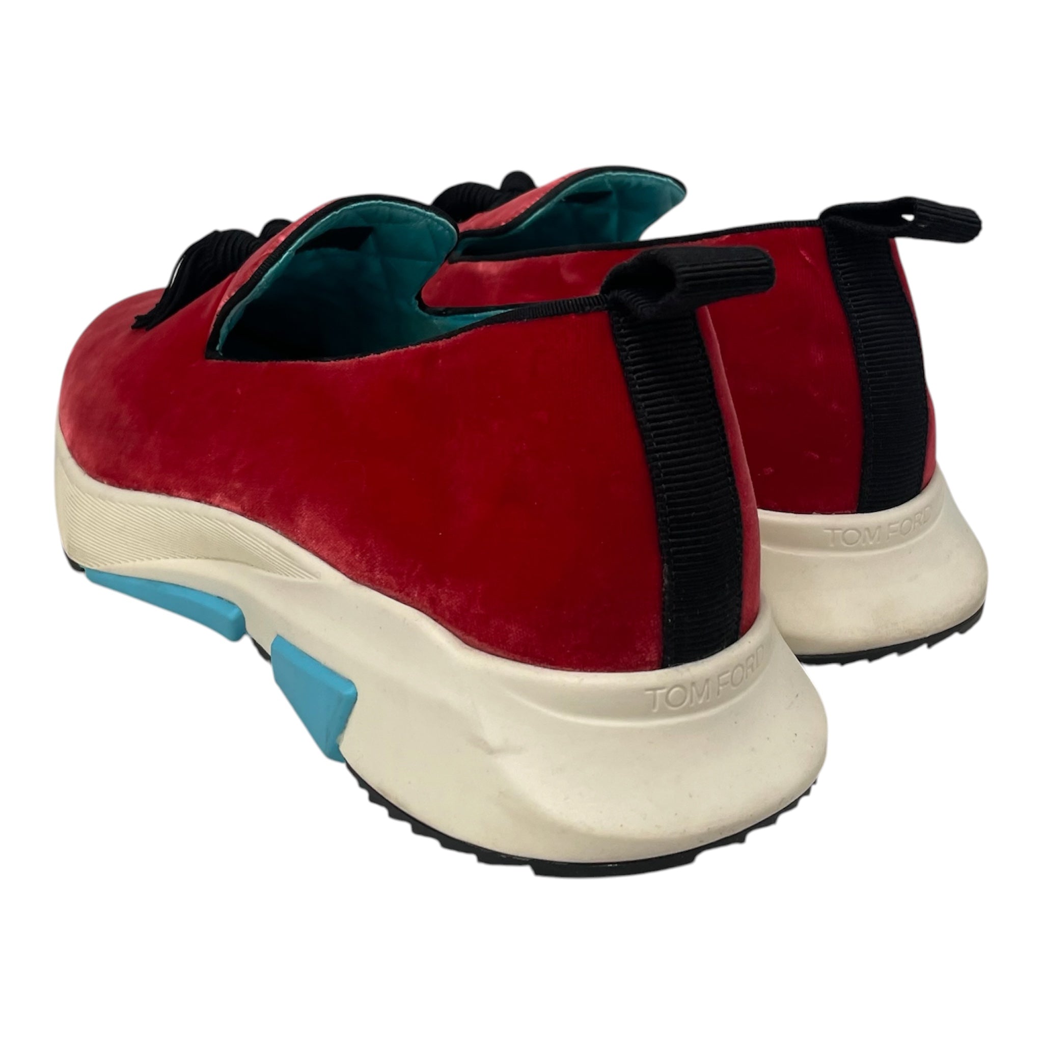 TOM FORD/Low-Sneakers/US 11/Velour/RED/TASSEL VELOUR SLIP ON view 3