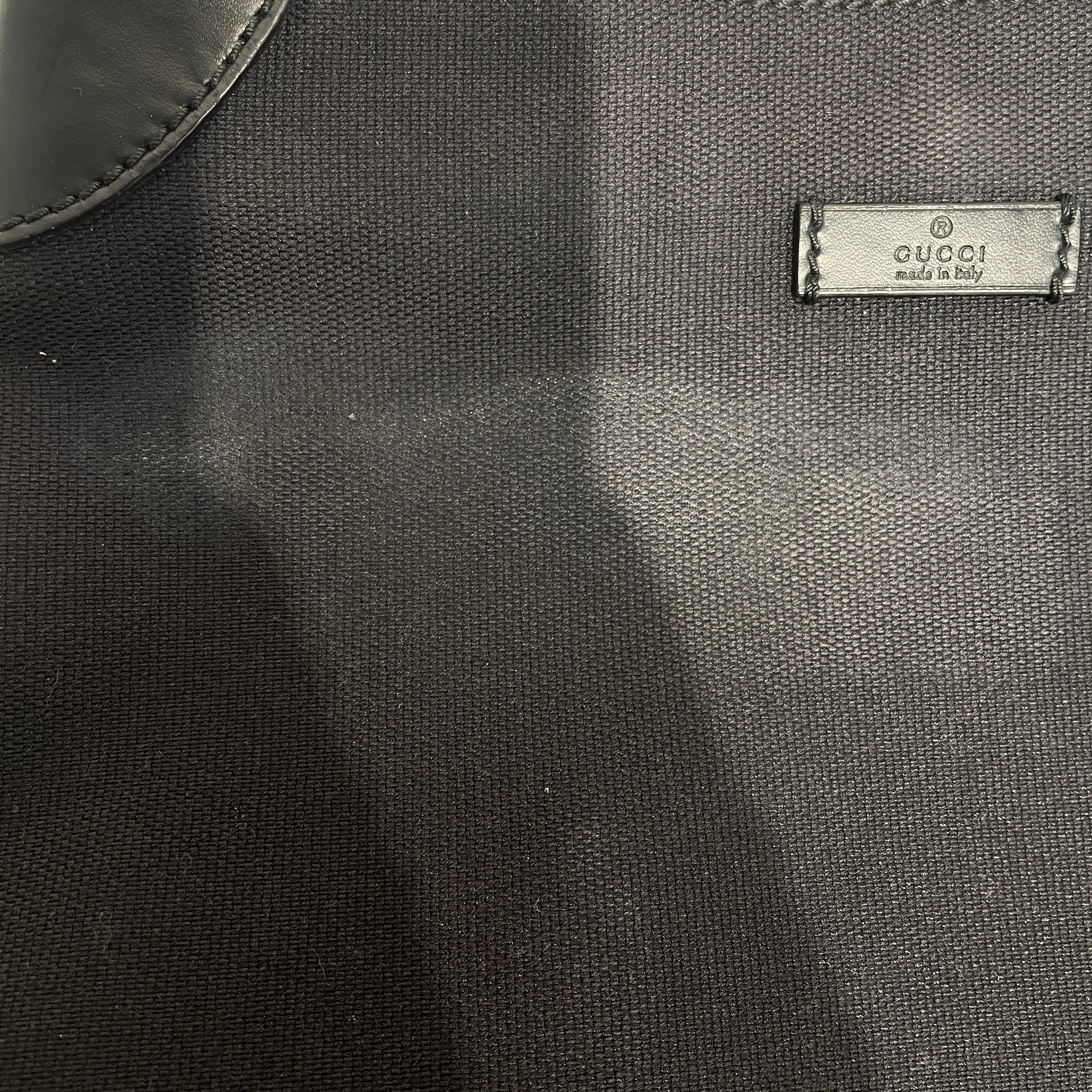 GUCCI/Cross Body Bag/BLK/Canvas Hobo Bag view 7