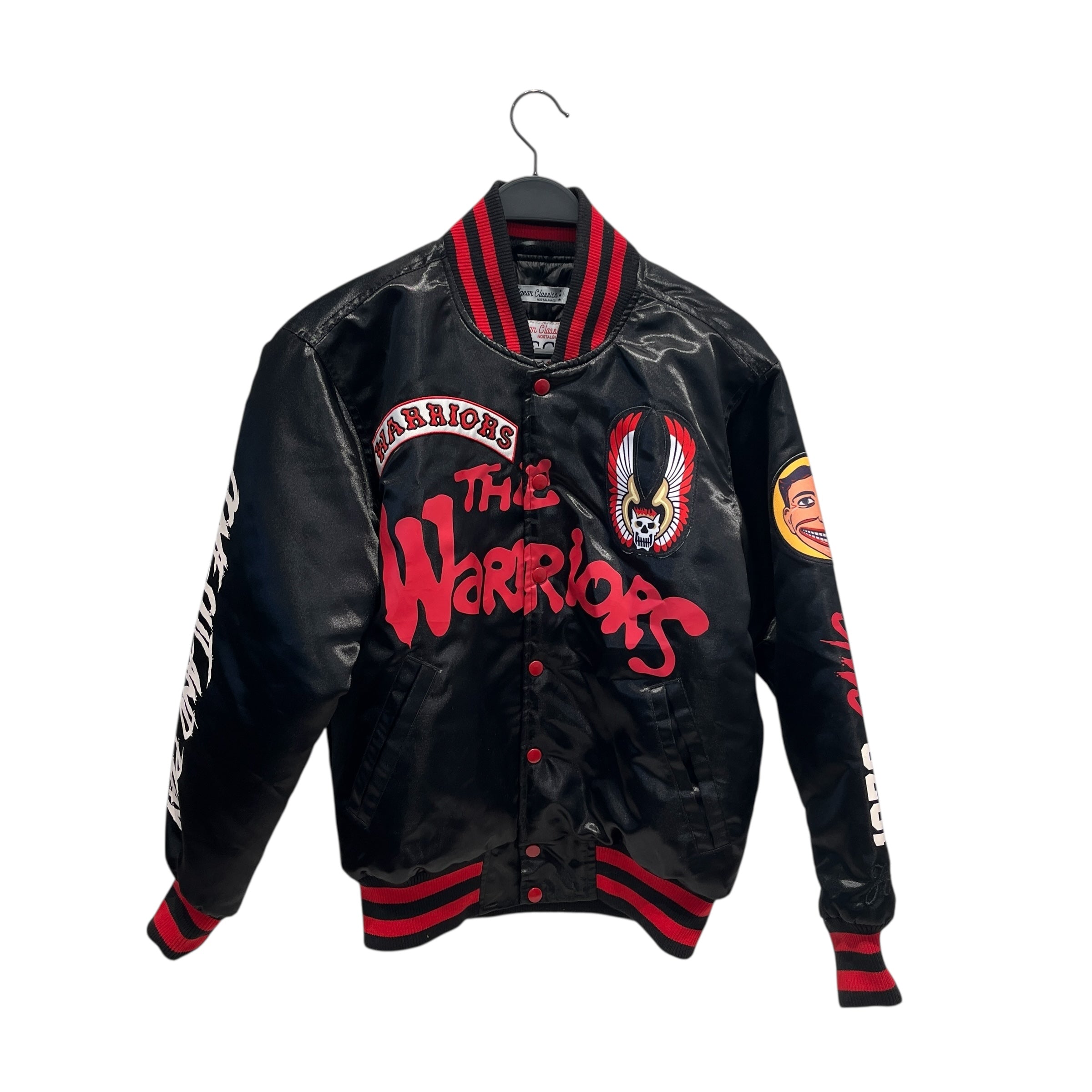 HEADGEAR CLASSICS/Baseball Jkt/S/Nylon/BLK/WARRIORS JACKET view 1