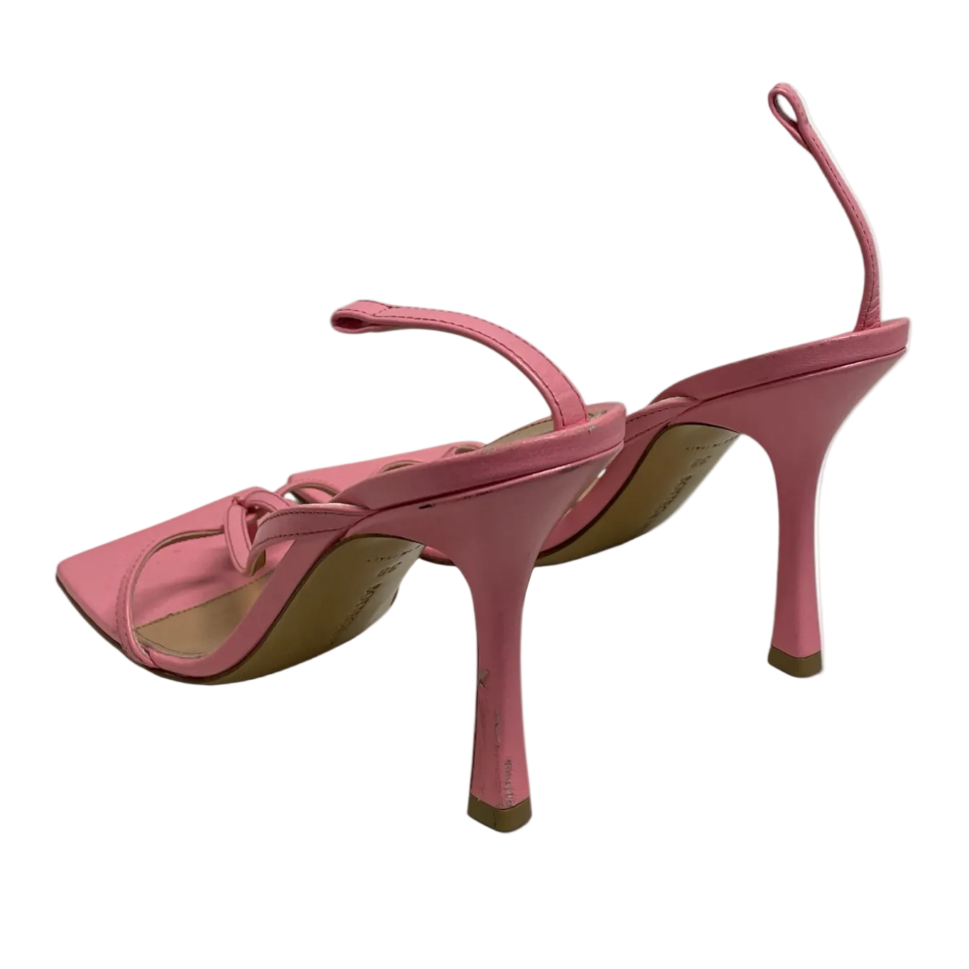 BOTTEGA VENETA/Shoes/EU 38/Leather/PNK/thong sandal heel view 2